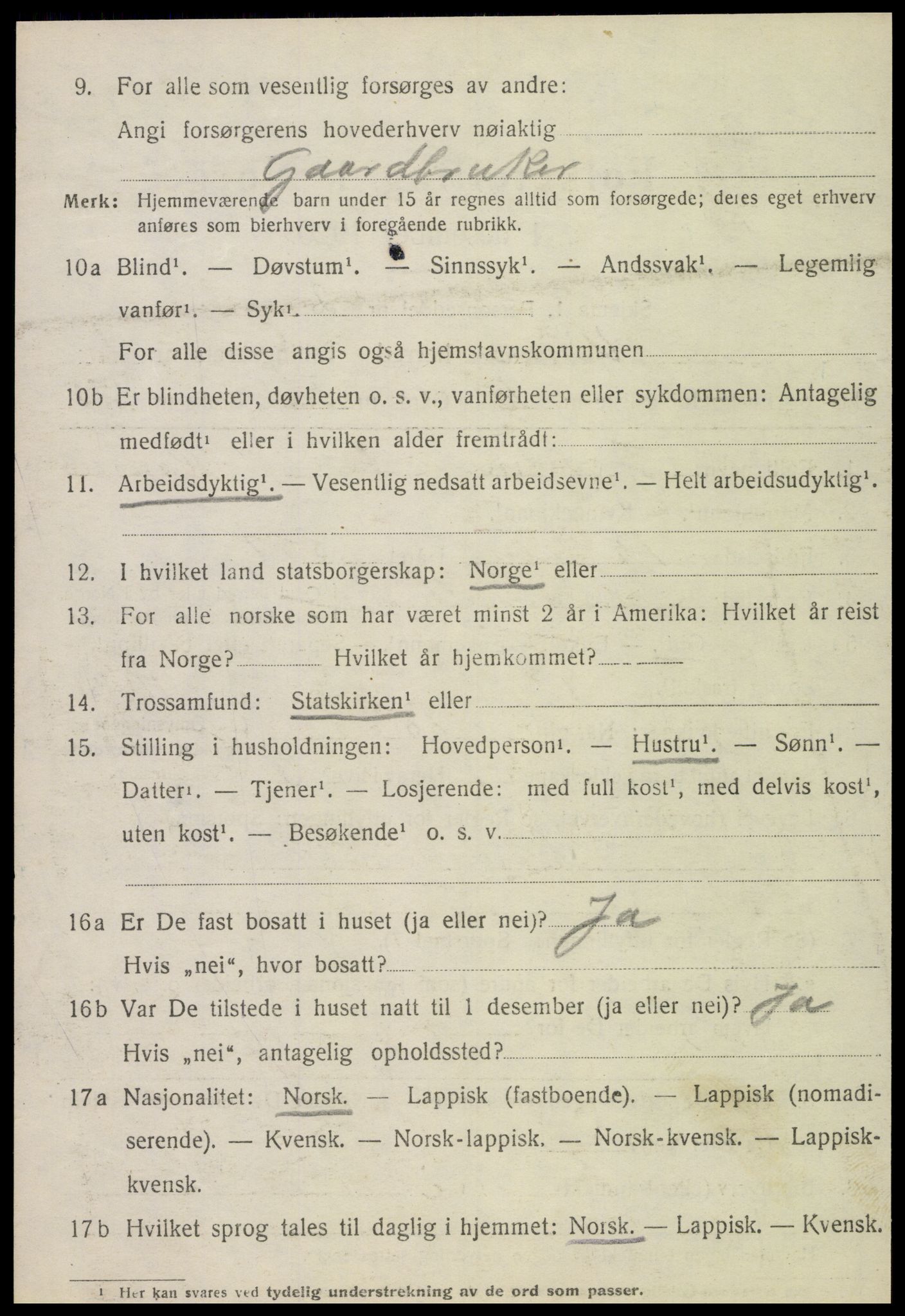 SAT, 1920 census for Vikna, 1920, p. 1146