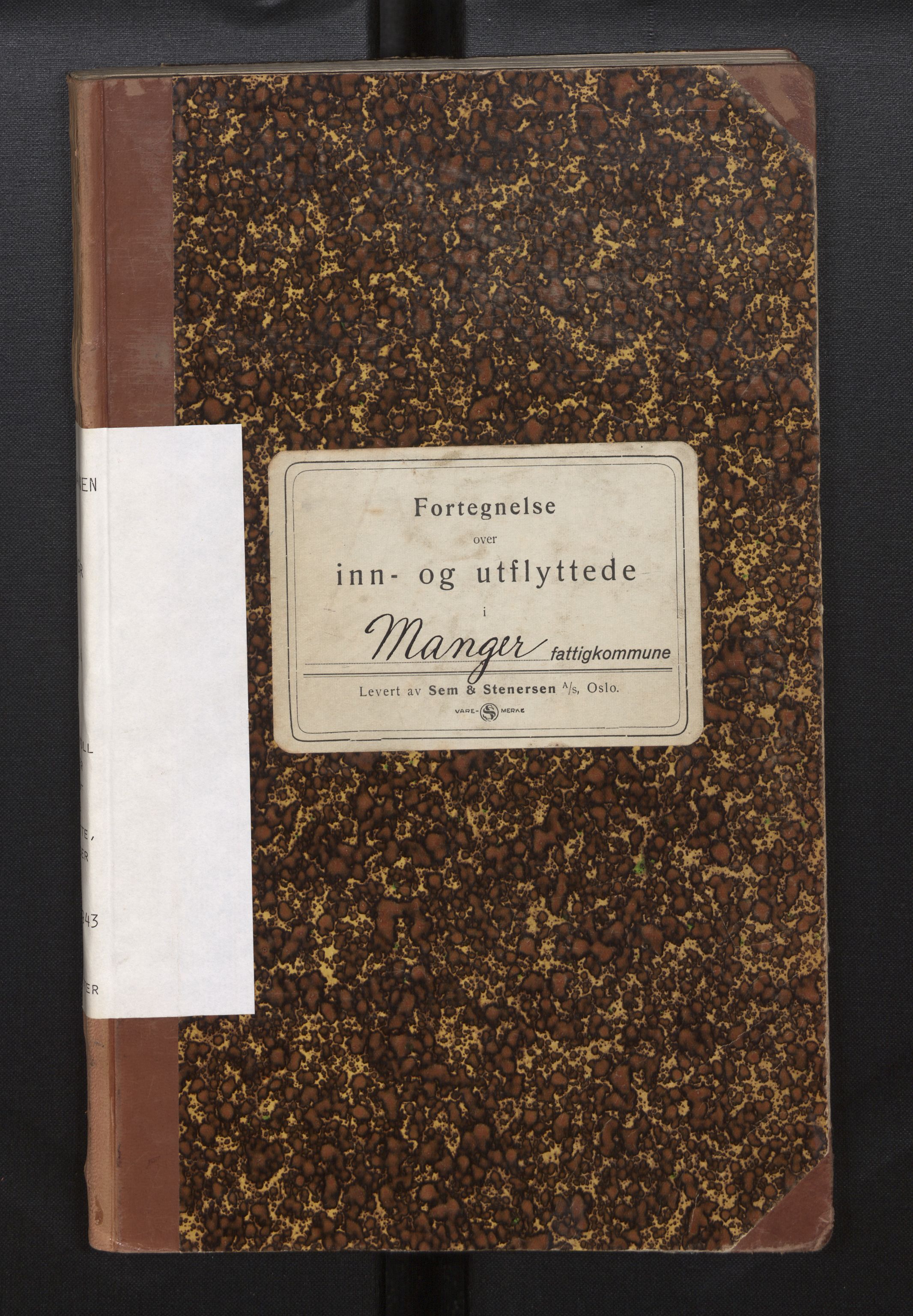 Lensmannen i Manger, SAB/A-33701/0020/L0006: Protokoll over inn- og utflytte, Manger, 1931-1943