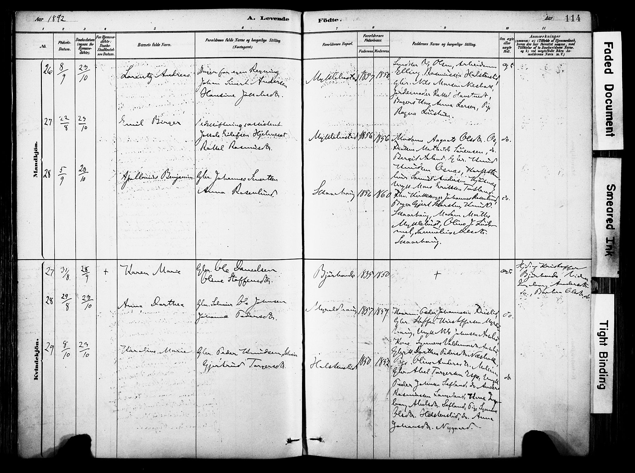 Eid sokneprestembete, AV/SAB-A-82301/H/Haa/Haab/L0001: Parish register (official) no. B 1, 1879-1906, p. 114