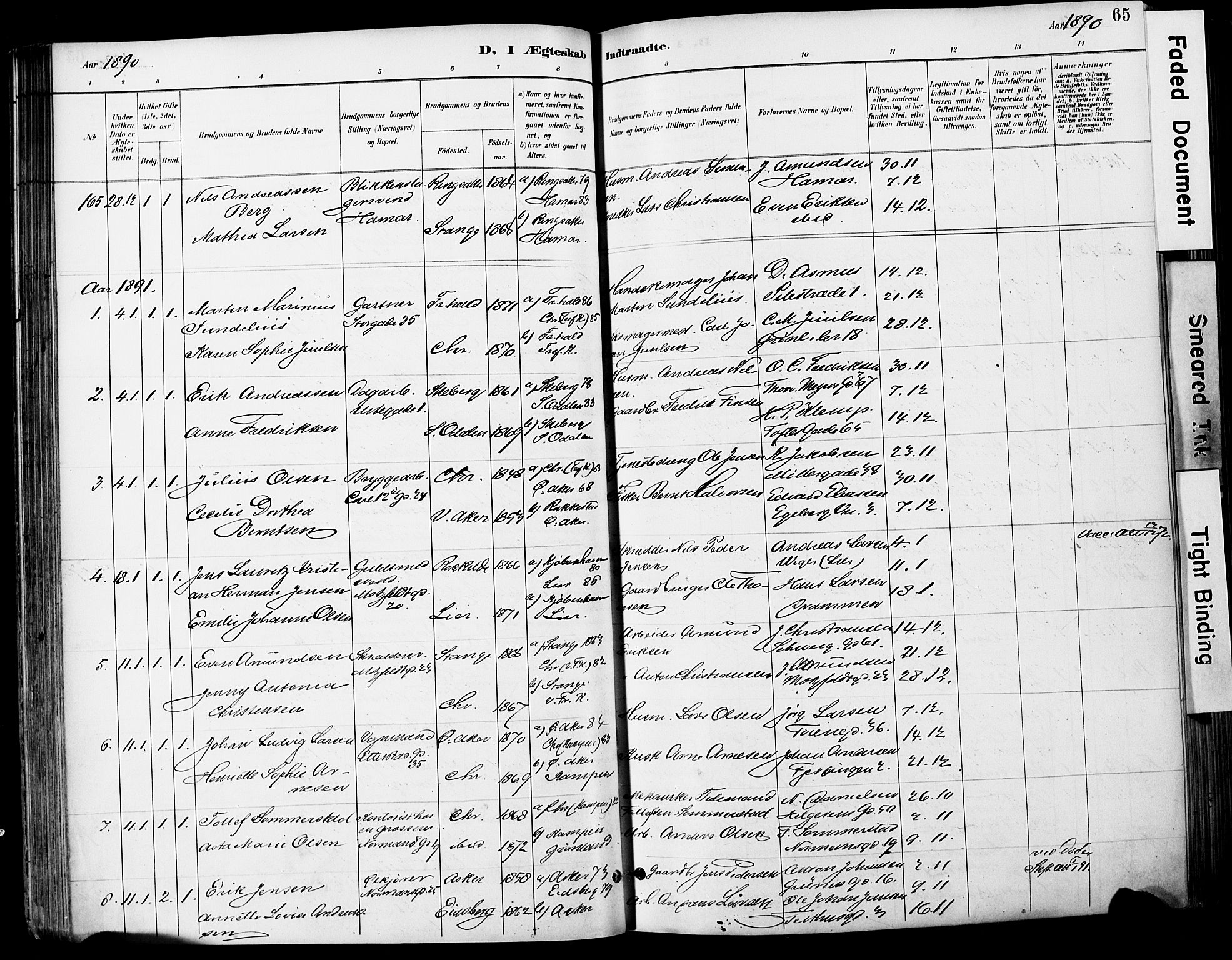 Grønland prestekontor Kirkebøker, SAO/A-10848/F/Fa/L0013: Parish register (official) no. 13, 1887-1906, p. 65