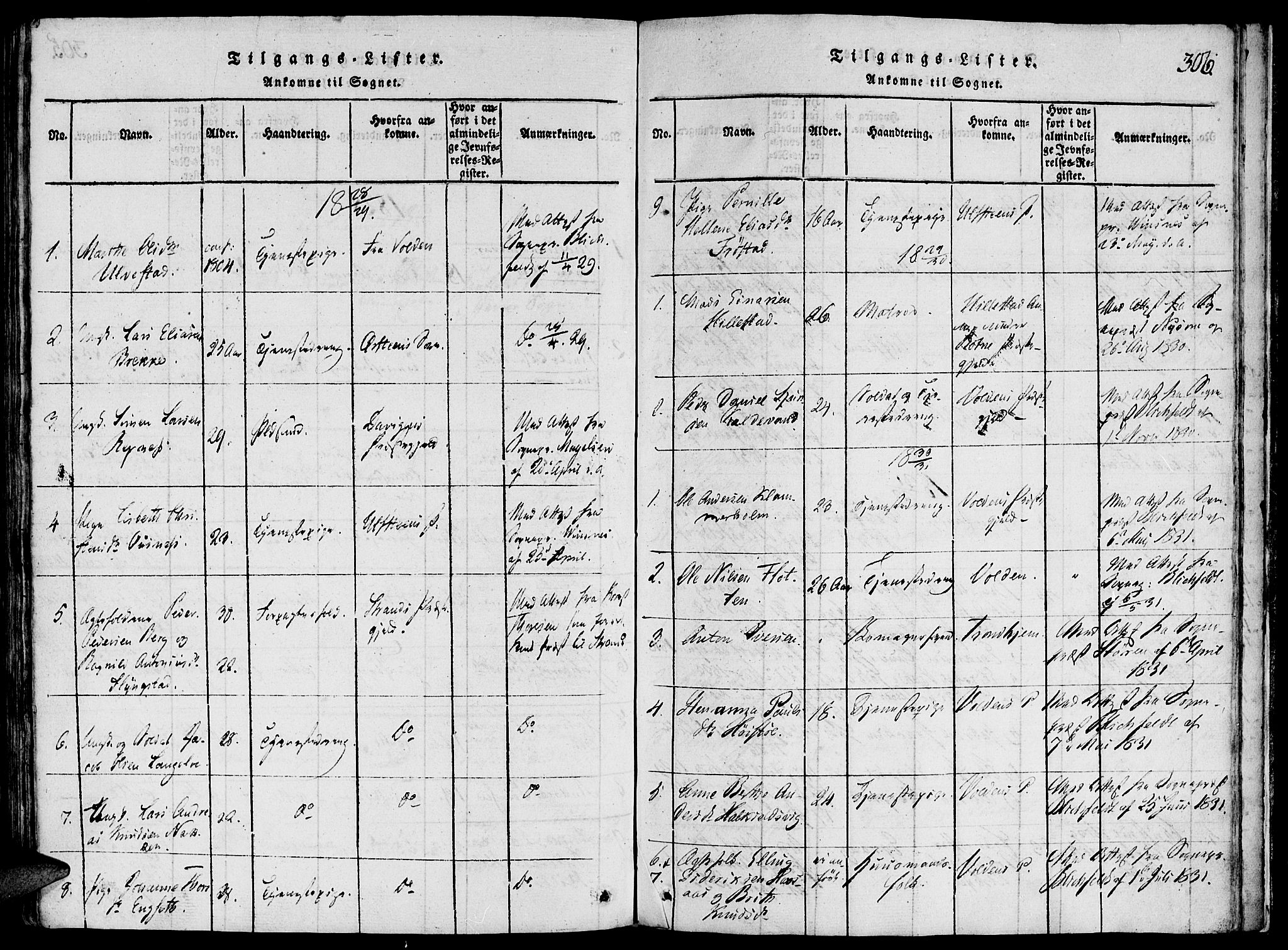 Ministerialprotokoller, klokkerbøker og fødselsregistre - Møre og Romsdal, AV/SAT-A-1454/507/L0069: Parish register (official) no. 507A04, 1816-1841, p. 306