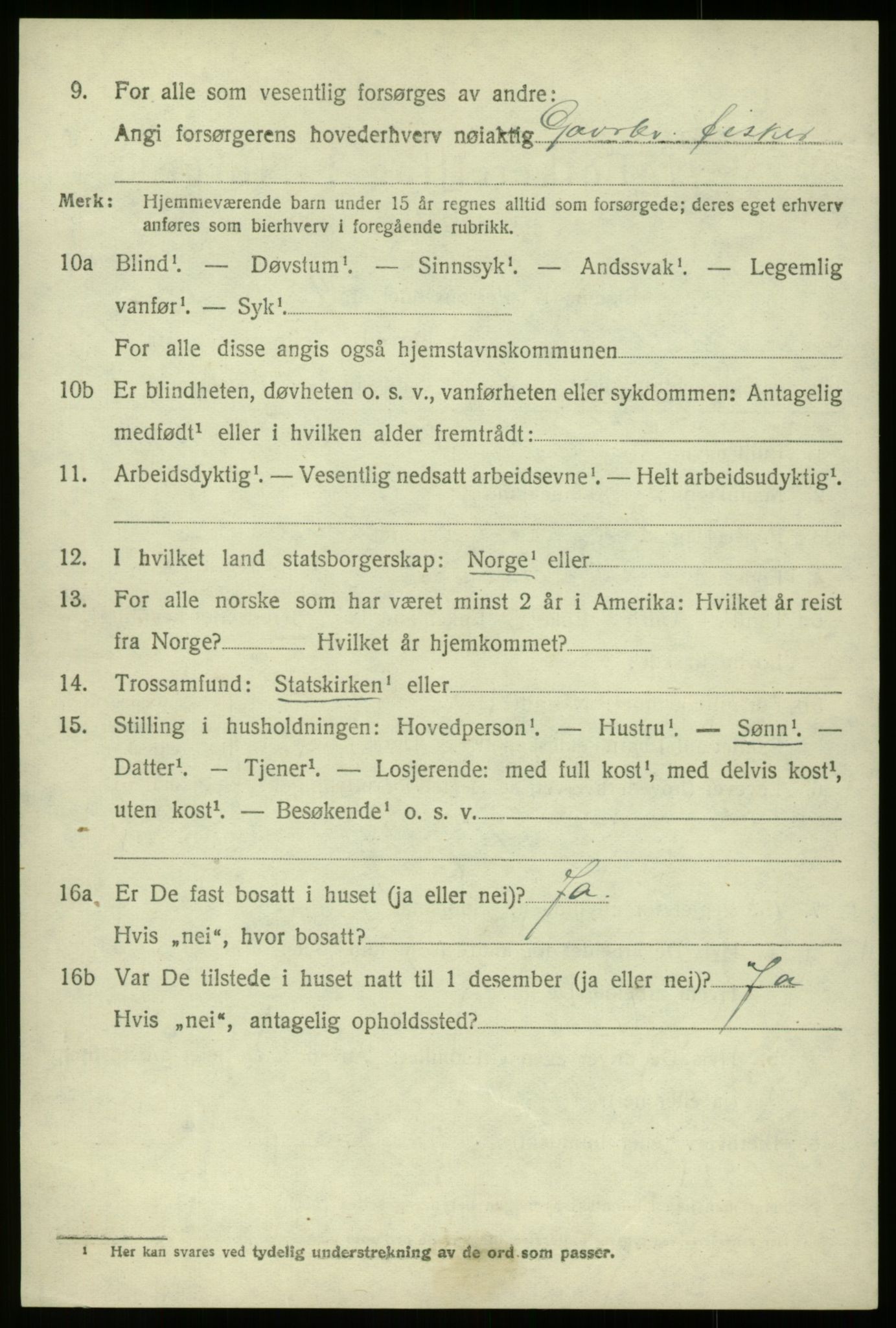 SAB, 1920 census for Davik, 1920, p. 5372