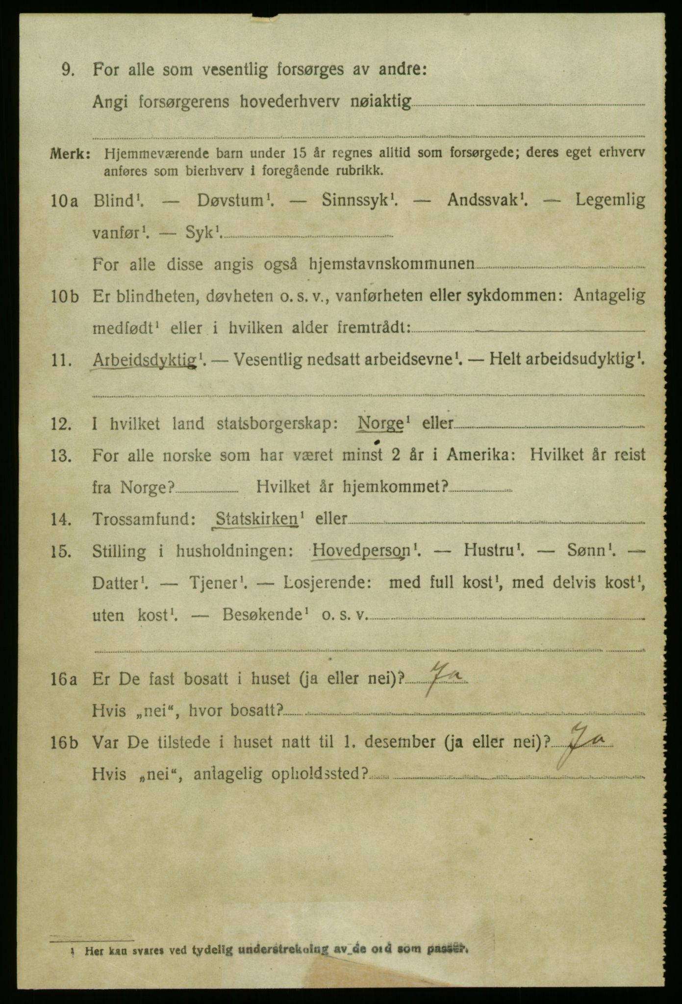 SAB, 1920 census for Sogndal, 1920, p. 1304