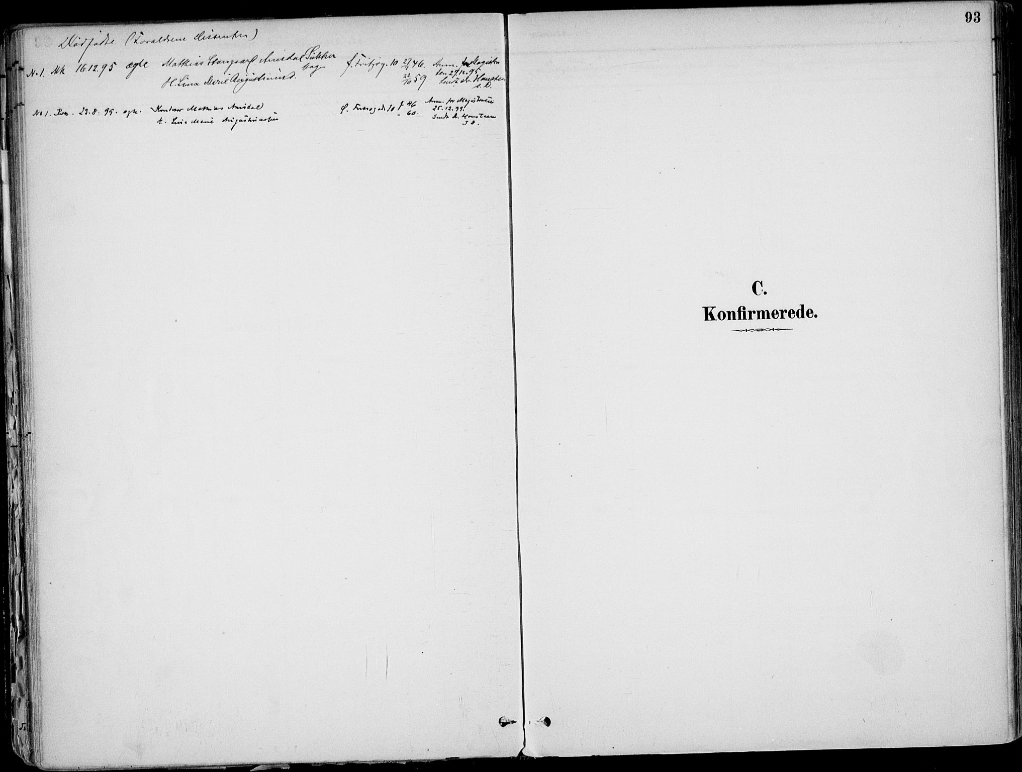 Larvik kirkebøker, AV/SAKO-A-352/F/Fb/L0004: Parish register (official) no. II 4, 1884-1902, p. 93