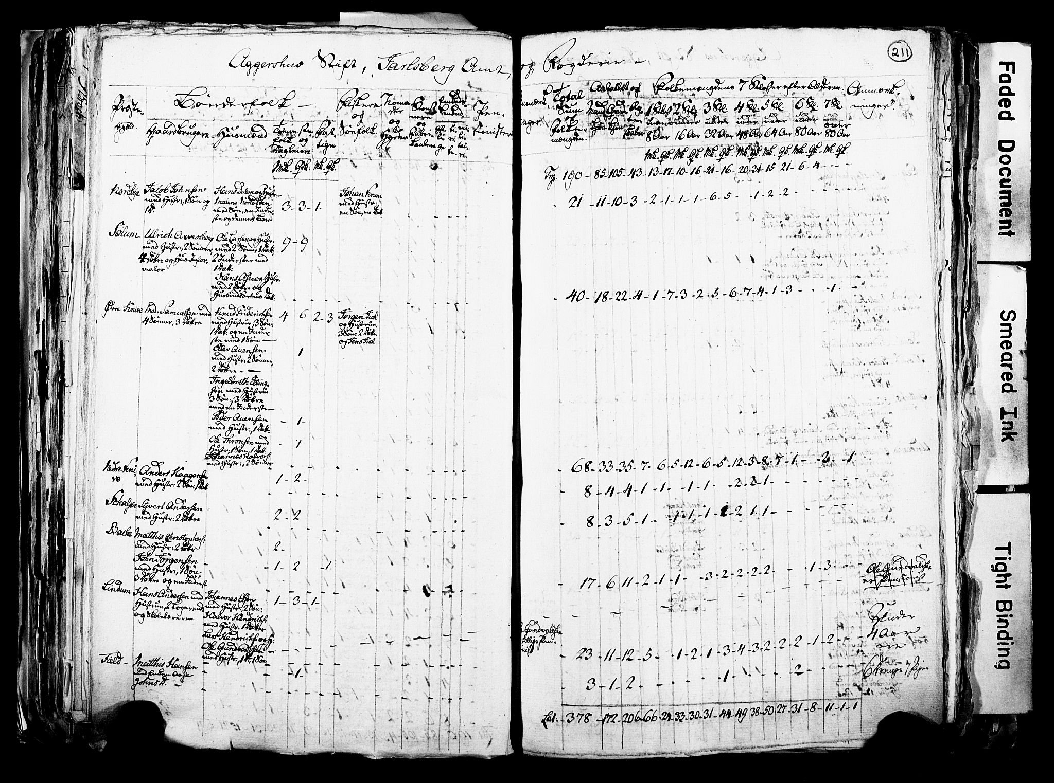 RA, Census 1815 for Skoger parish, 1815, p. 211