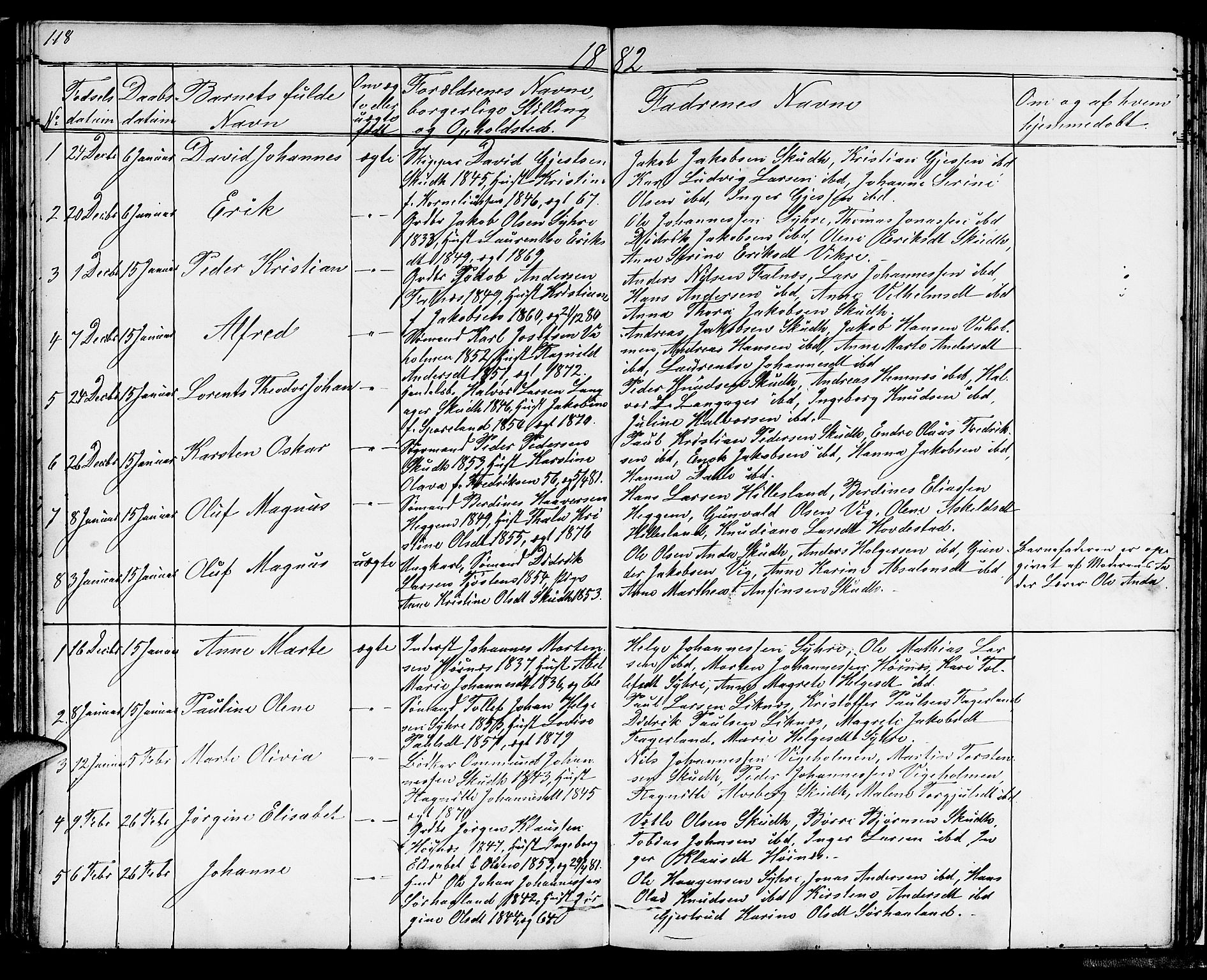 Skudenes sokneprestkontor, SAST/A -101849/H/Ha/Hab/L0004: Parish register (copy) no. B 4, 1865-1884, p. 118