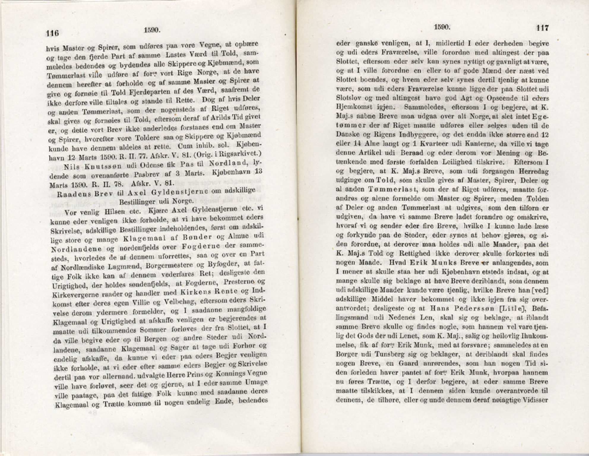 Publikasjoner utgitt av Det Norske Historiske Kildeskriftfond, PUBL/-/-/-: Norske Rigs-Registranter, bind 3, 1588-1602, p. 116-117