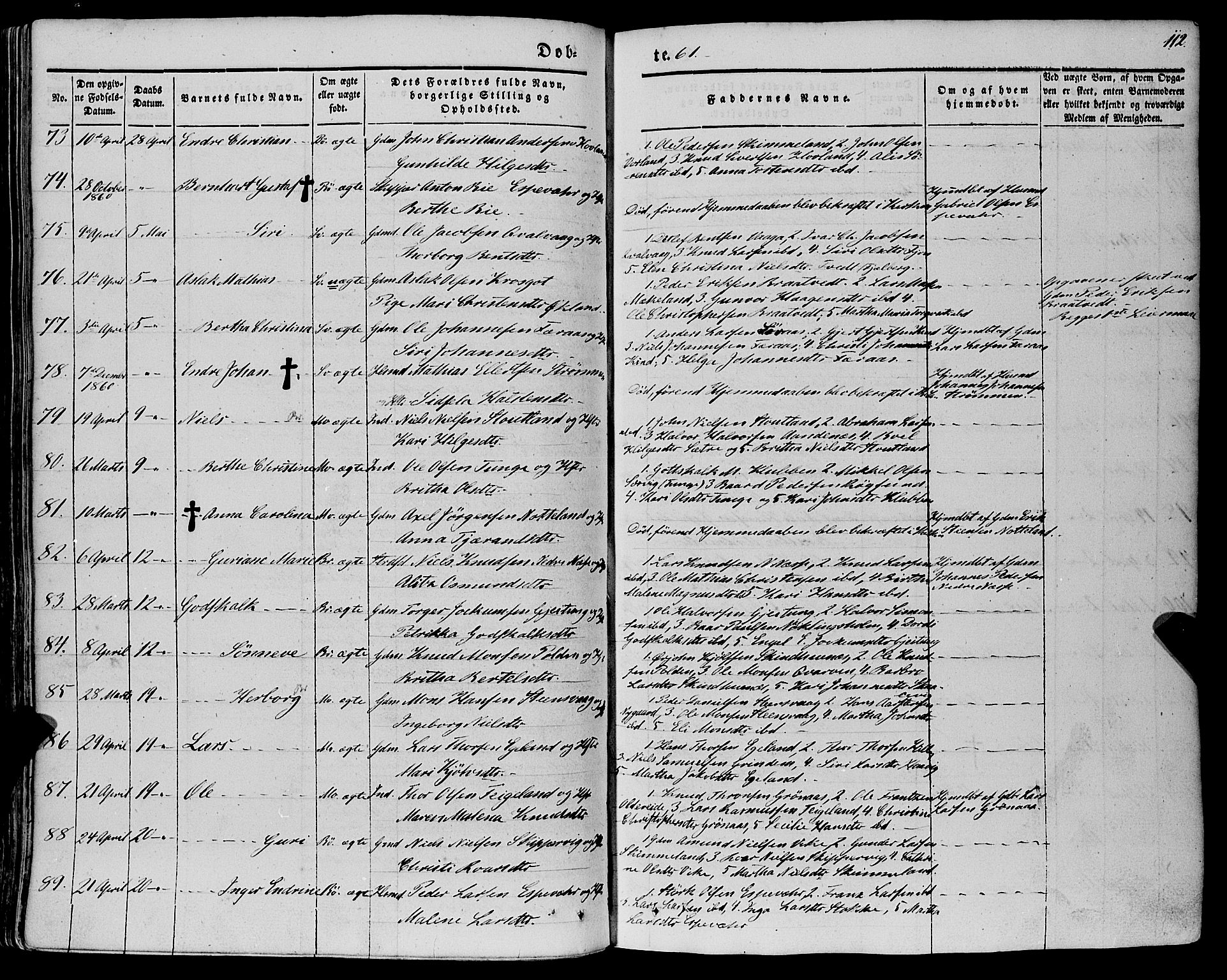 Finnås sokneprestembete, AV/SAB-A-99925/H/Ha/Haa/Haaa/L0007: Parish register (official) no. A 7, 1850-1862, p. 112