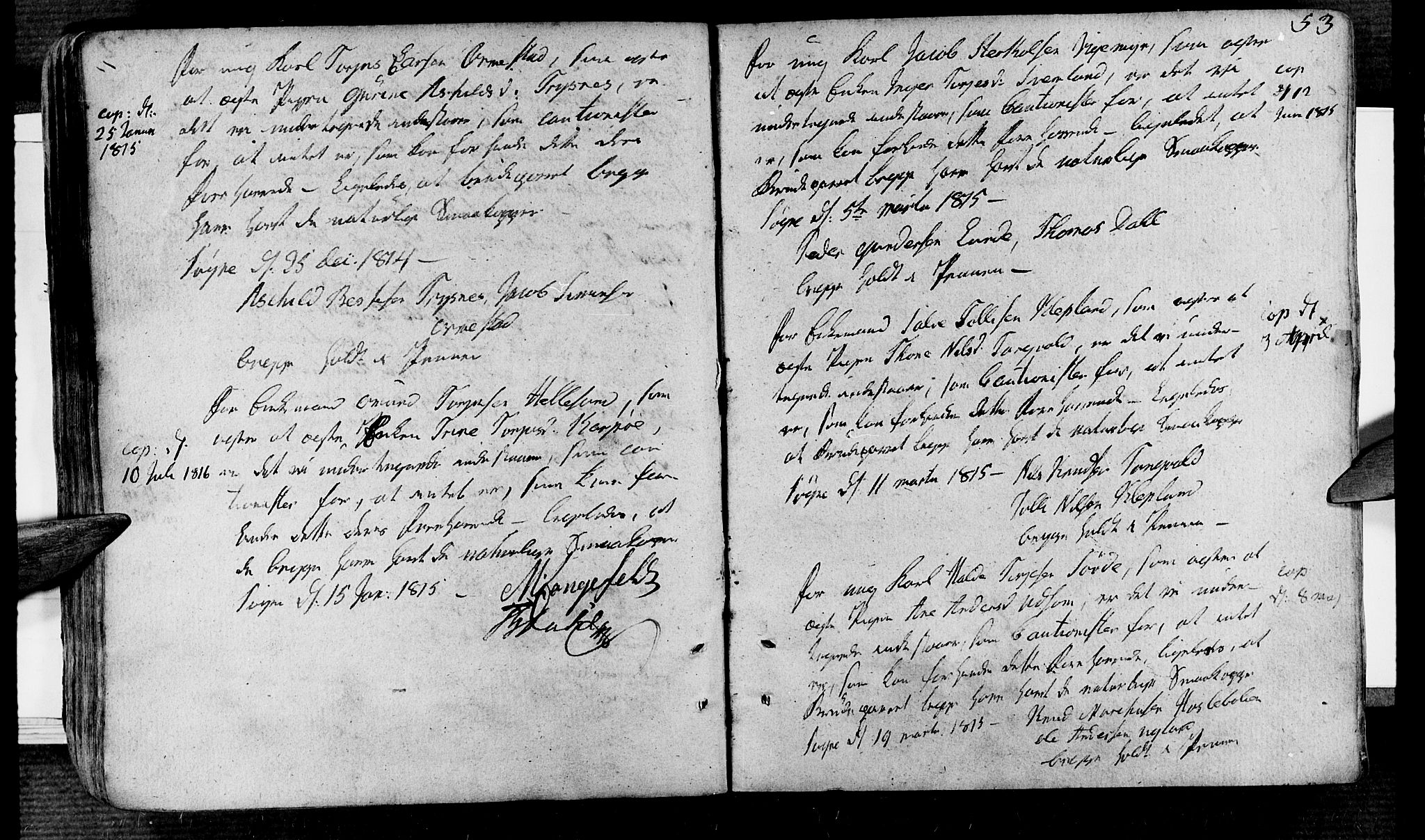 Søgne sokneprestkontor, SAK/1111-0037/F/Fa/Fab/L0007: Parish register (official) no. A 7, 1791-1851, p. 53