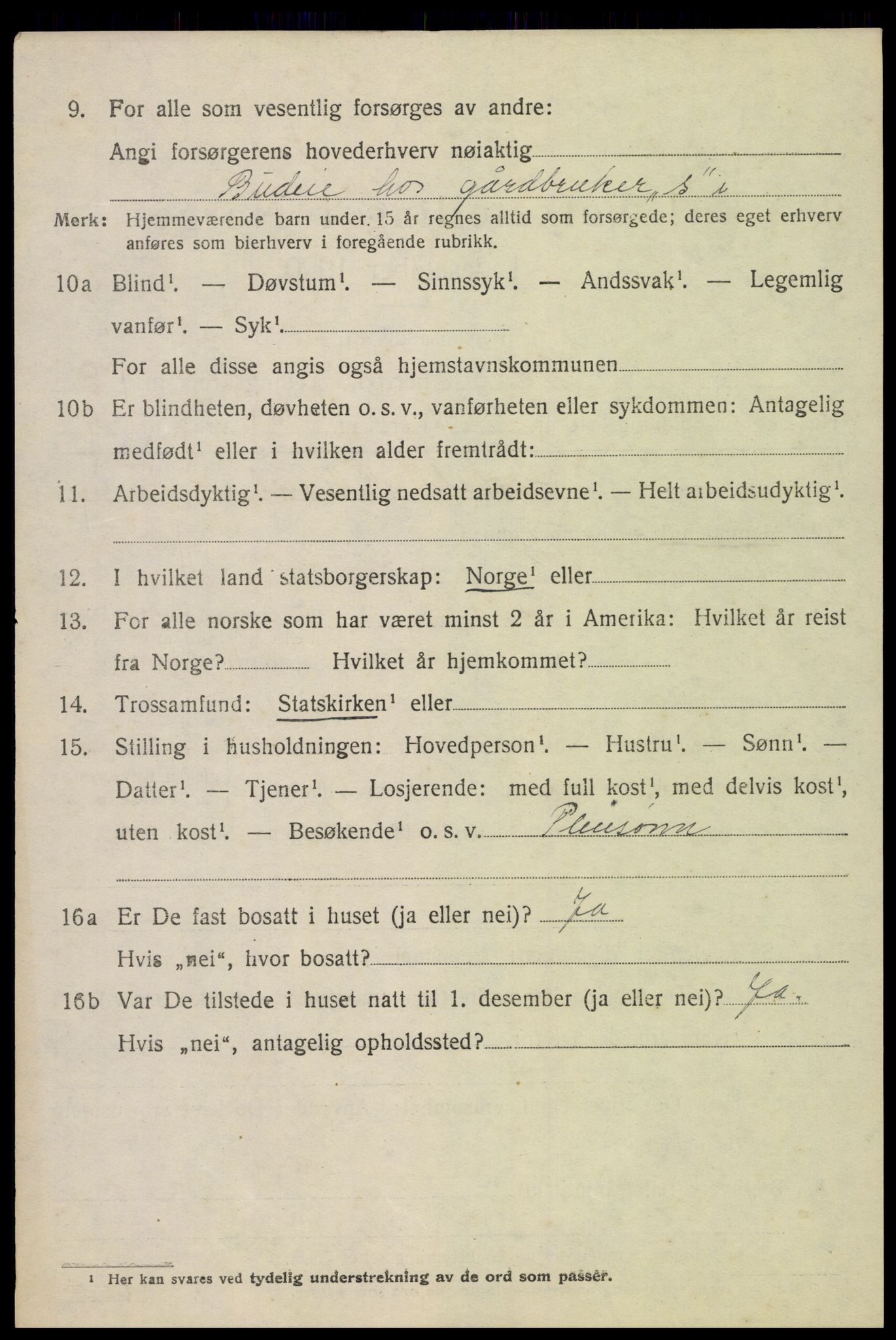 SAH, 1920 census for Vardal, 1920, p. 2720