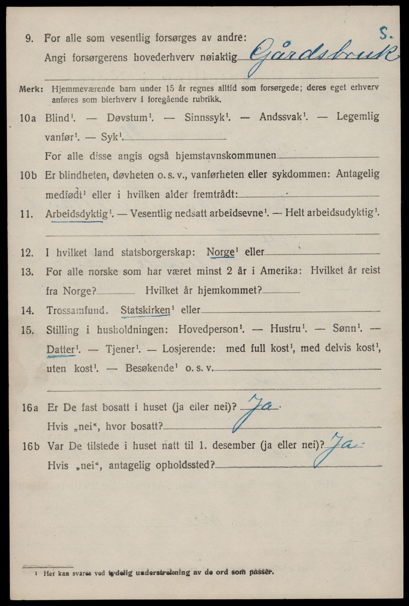 SAST, 1920 census for Høyland, 1920, p. 4263