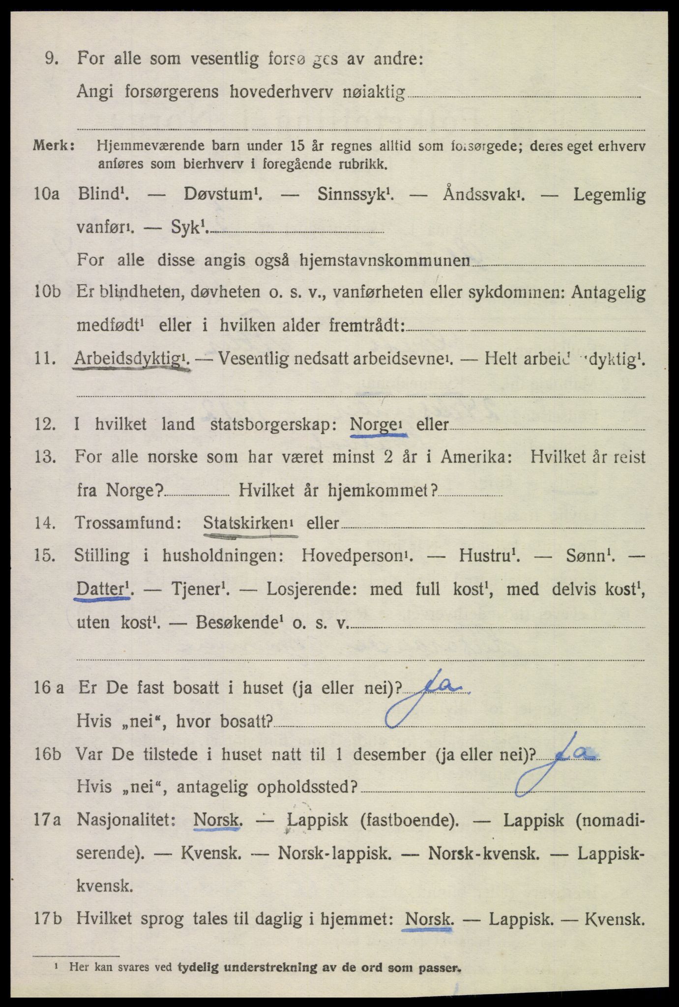 SAT, 1920 census for Skatval, 1920, p. 2466