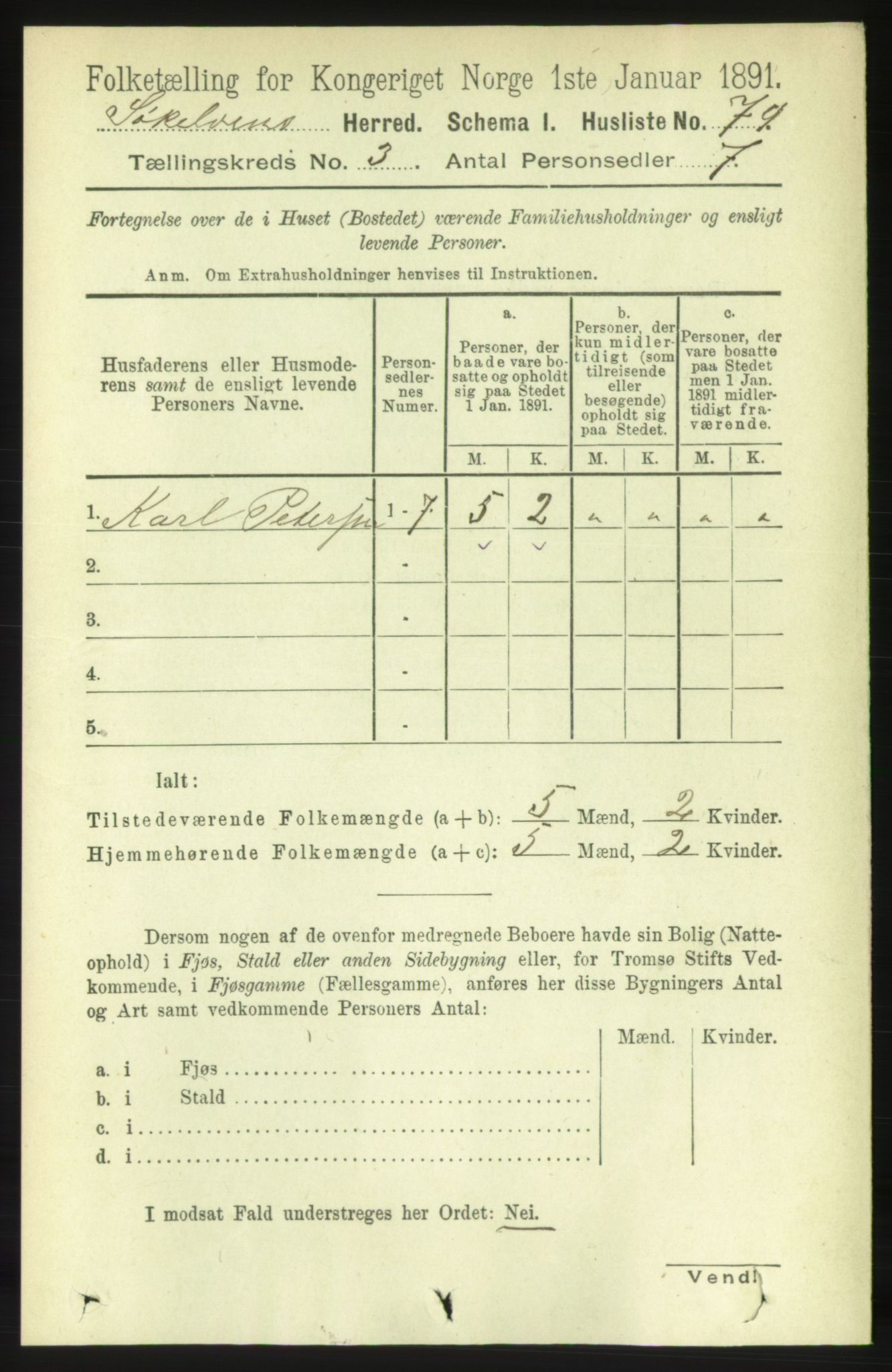 RA, 1891 census for 1528 Sykkylven, 1891, p. 1673