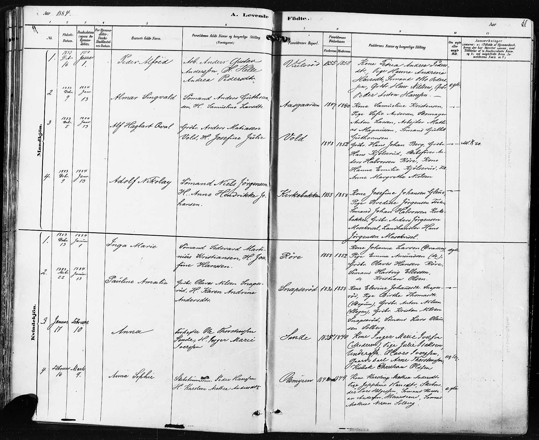 Borre kirkebøker, AV/SAKO-A-338/F/Fa/L0009: Parish register (official) no. I 9, 1878-1896, p. 36