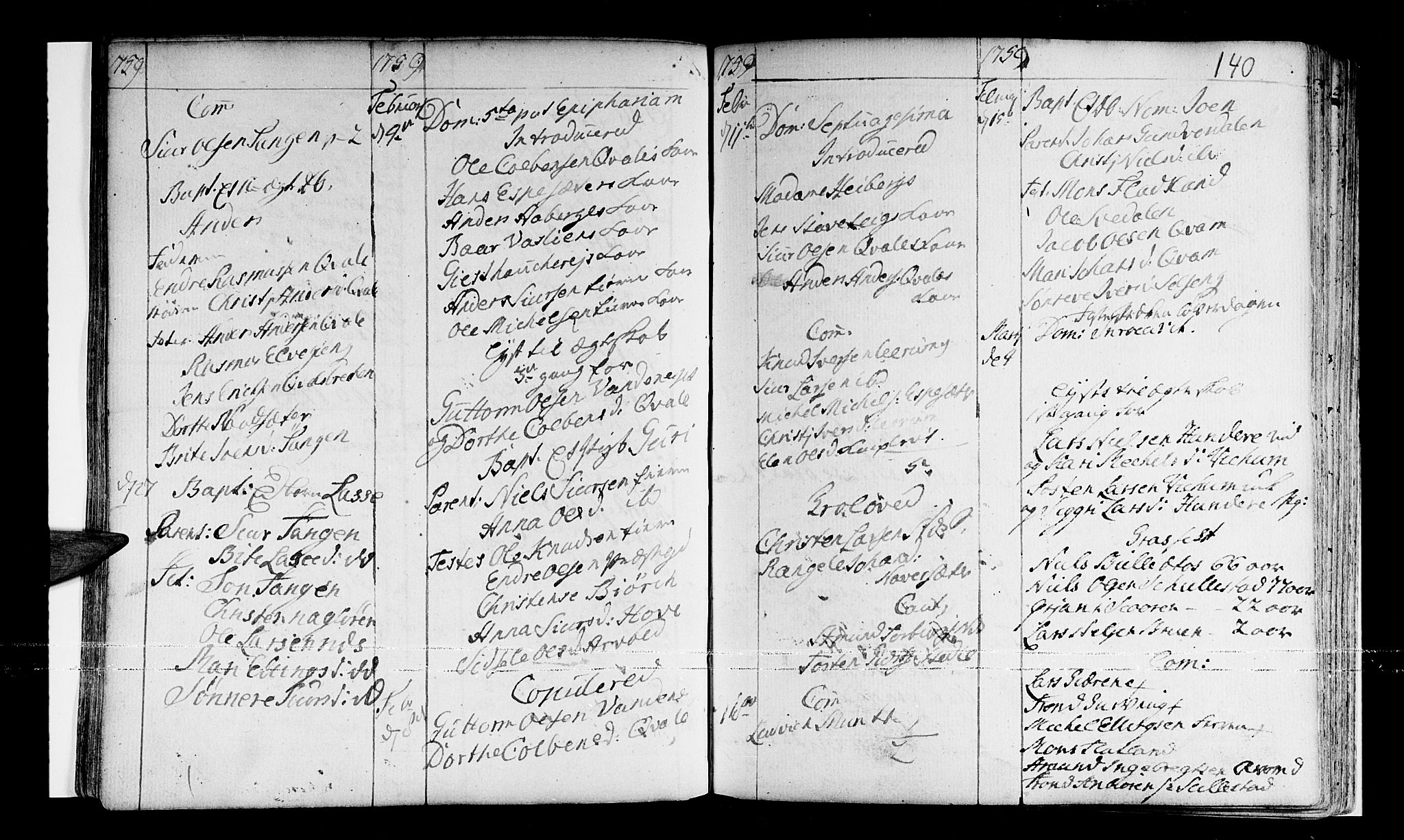 Sogndal sokneprestembete, AV/SAB-A-81301/H/Haa/Haaa/L0003: Parish register (official) no. A 3, 1747-1768, p. 140