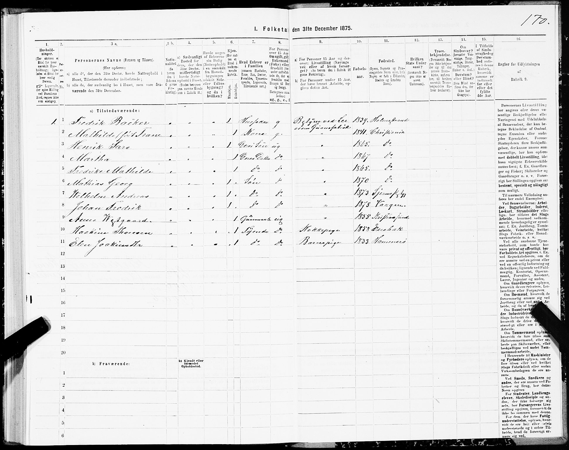 SAT, 1875 census for 1865P Vågan, 1875, p. 2170