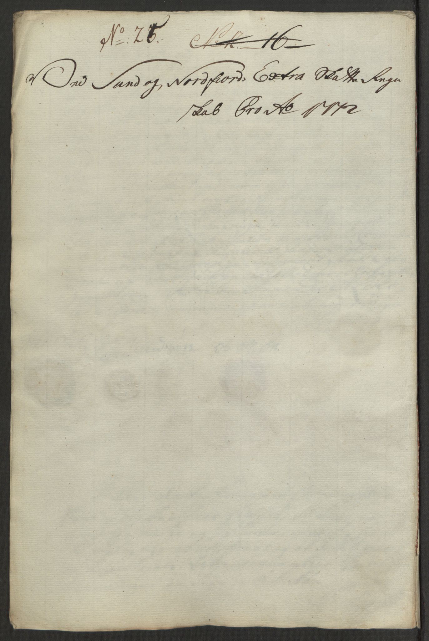 Rentekammeret inntil 1814, Reviderte regnskaper, Fogderegnskap, RA/EA-4092/R53/L3551: Ekstraskatten Sunn- og Nordfjord, 1772, p. 304