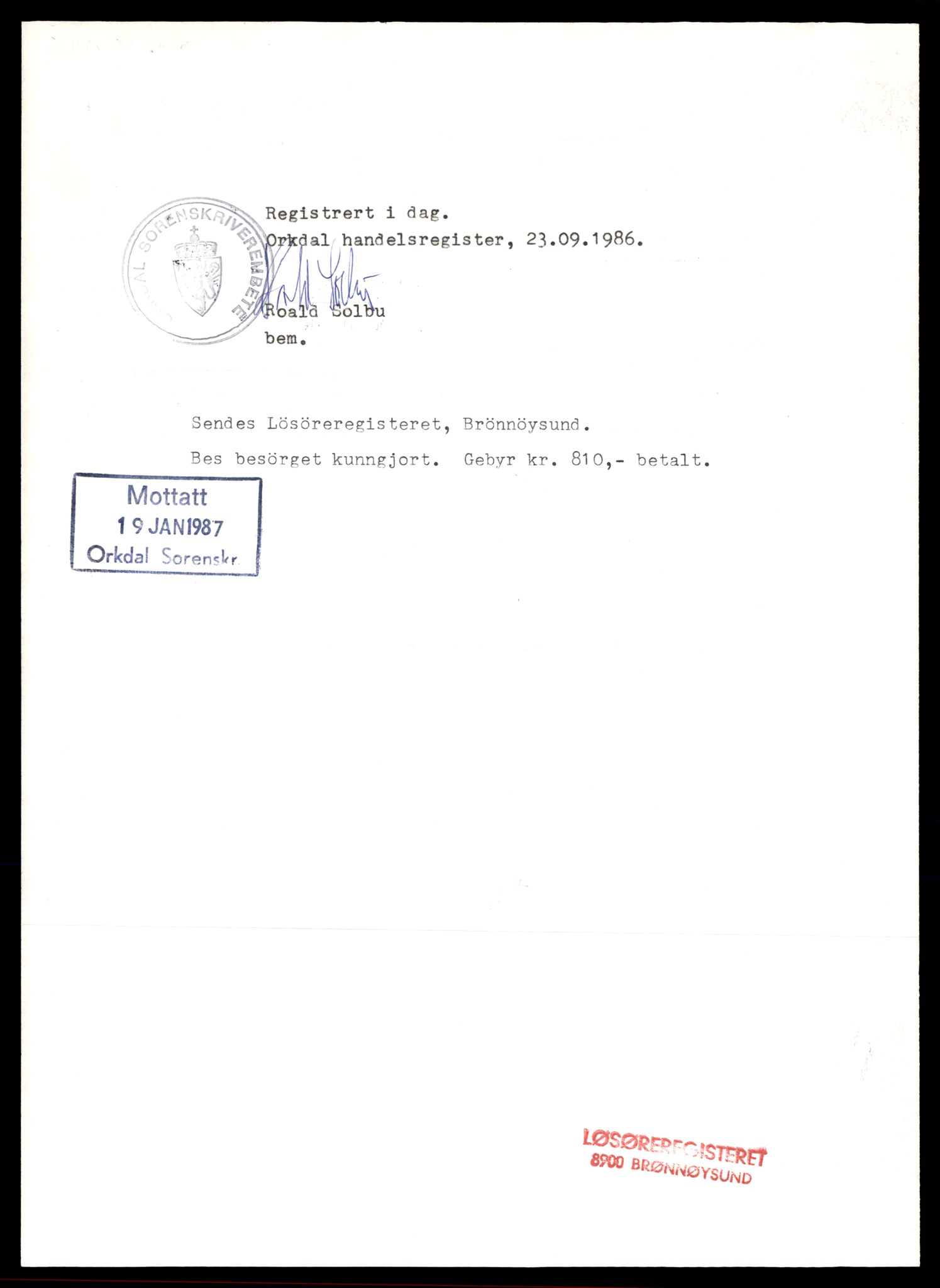 Orkdal sorenskriveri, AV/SAT-A-4169/2/J/Jd/Jdc/L0017: Andelslag, O, 1904-1987, p. 20