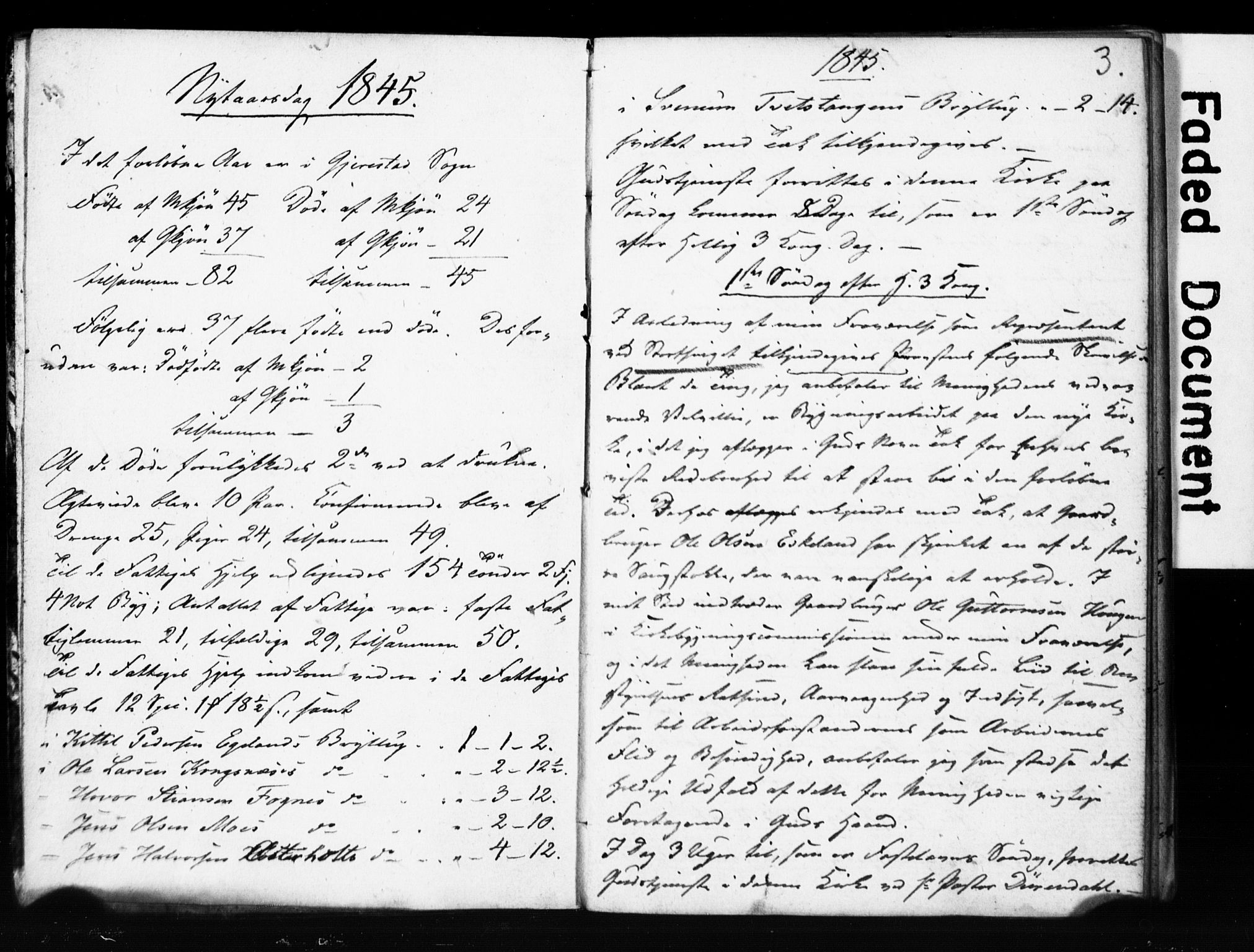 Gjerstad sokneprestkontor, AV/SAK-1111-0014/J/Jd/L0004: Banns register no. A VI 12, 1845-1872, p. 2-3