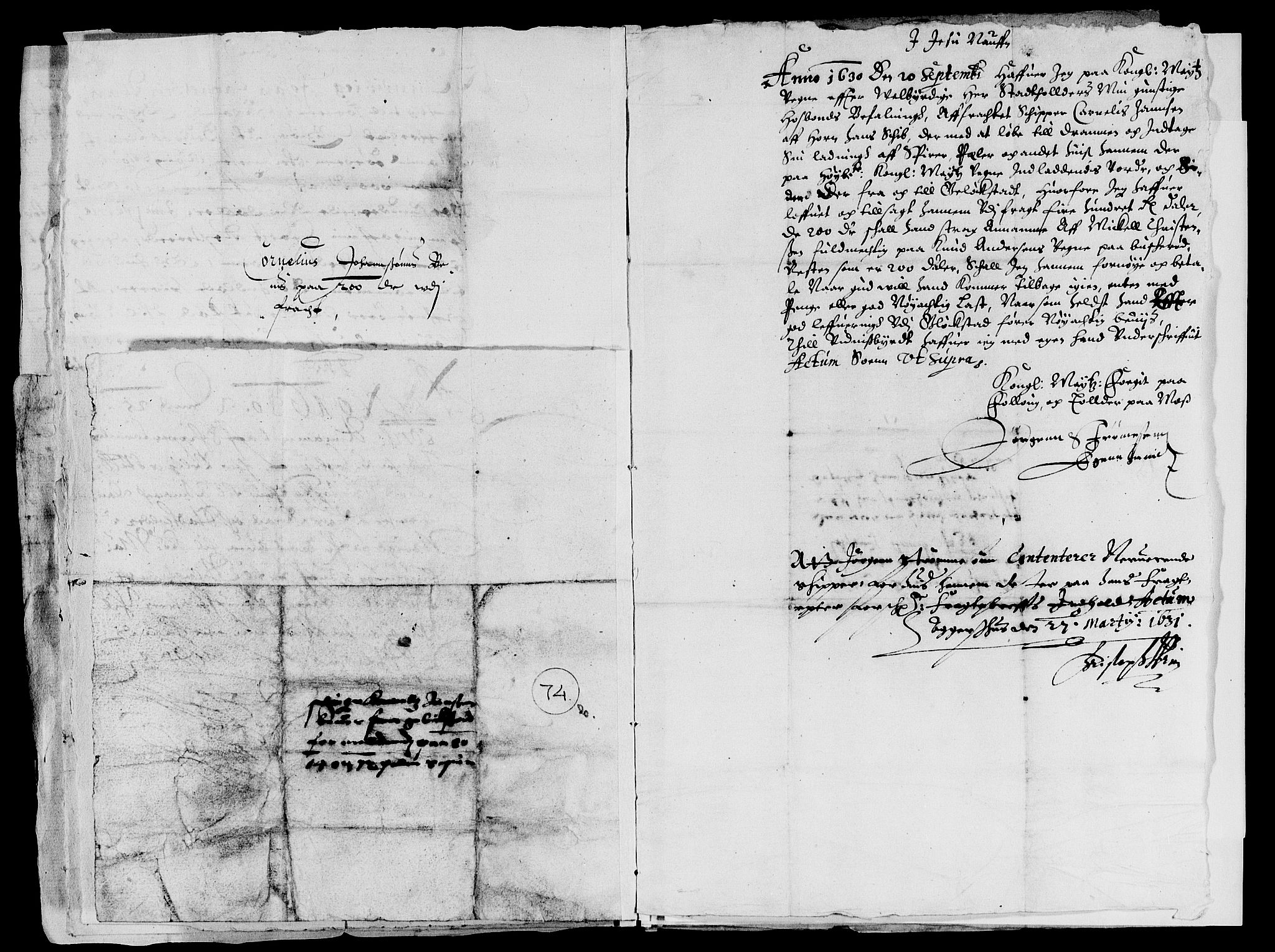 Rentekammeret inntil 1814, Reviderte regnskaper, Lensregnskaper, AV/RA-EA-5023/R/Rb/Rba/L0101: Akershus len, 1630-1631