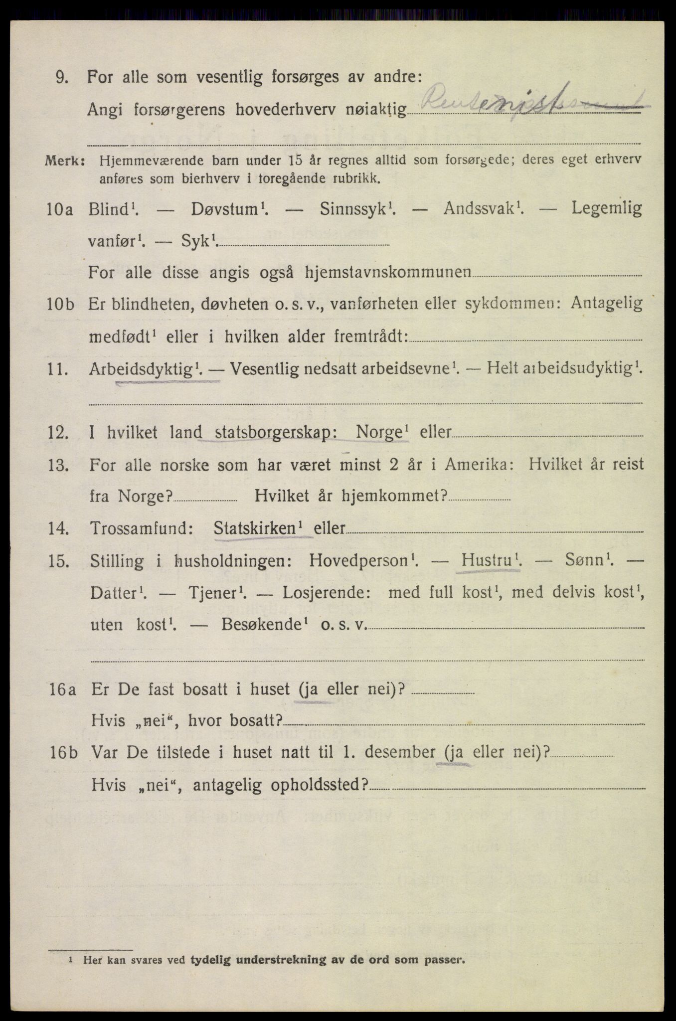 SAH, 1920 census for Østre Toten, 1920, p. 9385