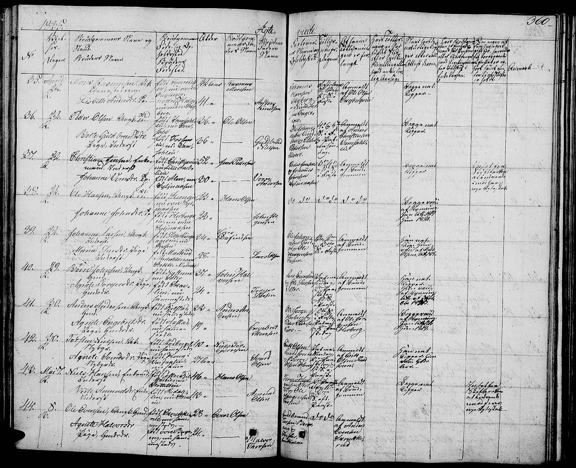 Ringsaker prestekontor, AV/SAH-PREST-014/L/La/L0004: Parish register (copy) no. 4, 1827-1838, p. 360