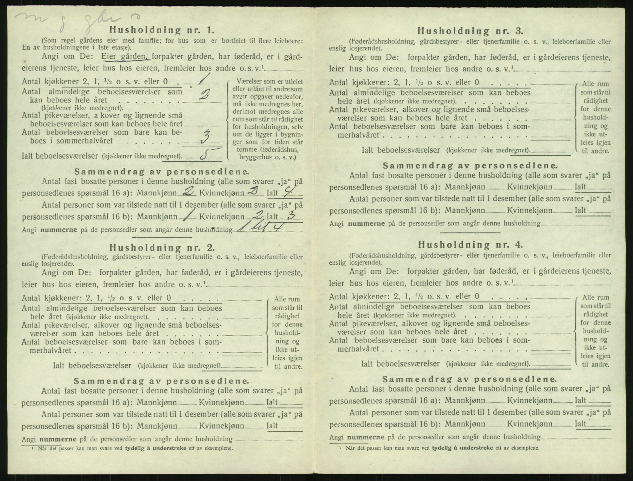 SAT, 1920 census for Bremsnes, 1920, p. 1070