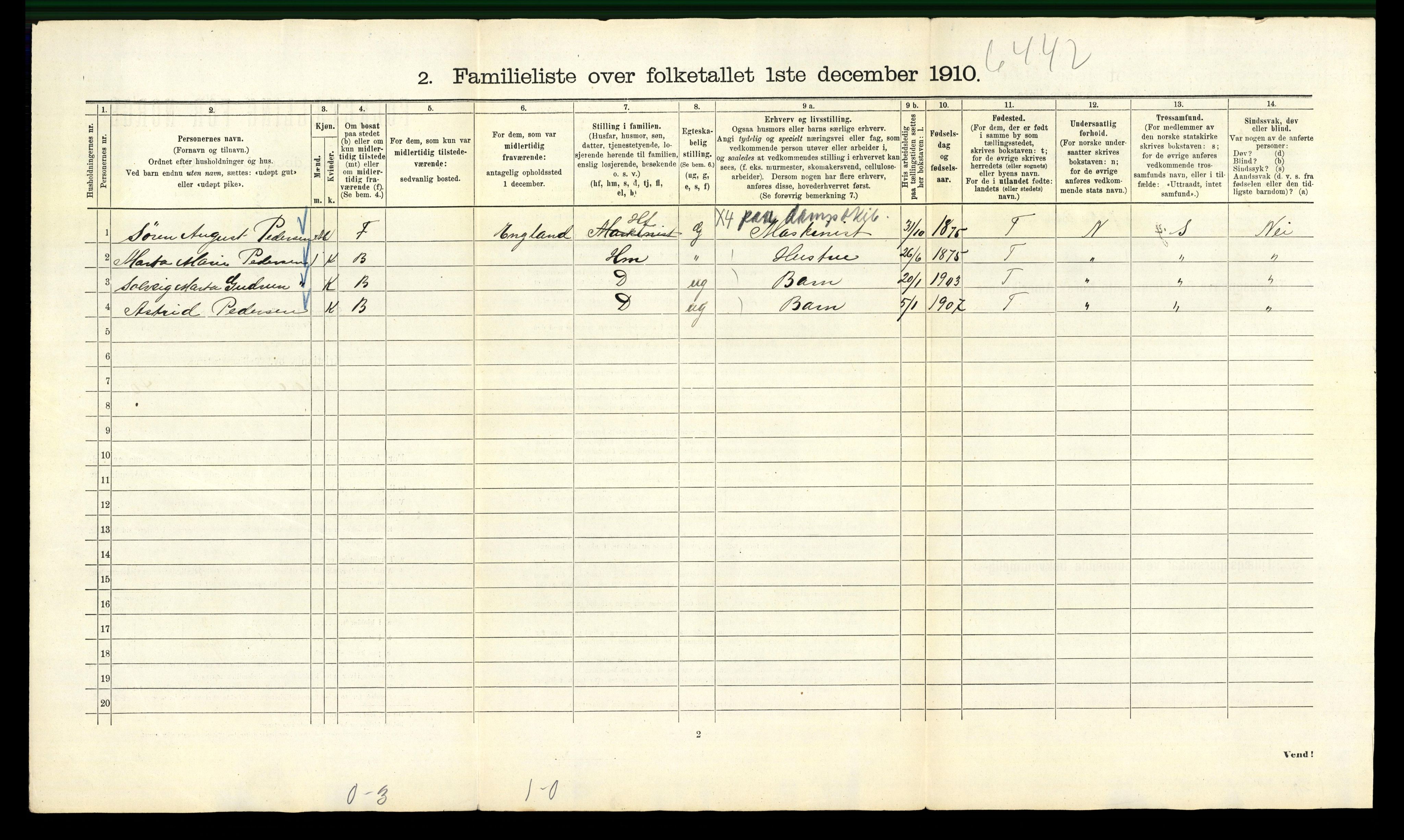 RA, 1910 census for Kristiania, 1910, p. 95740