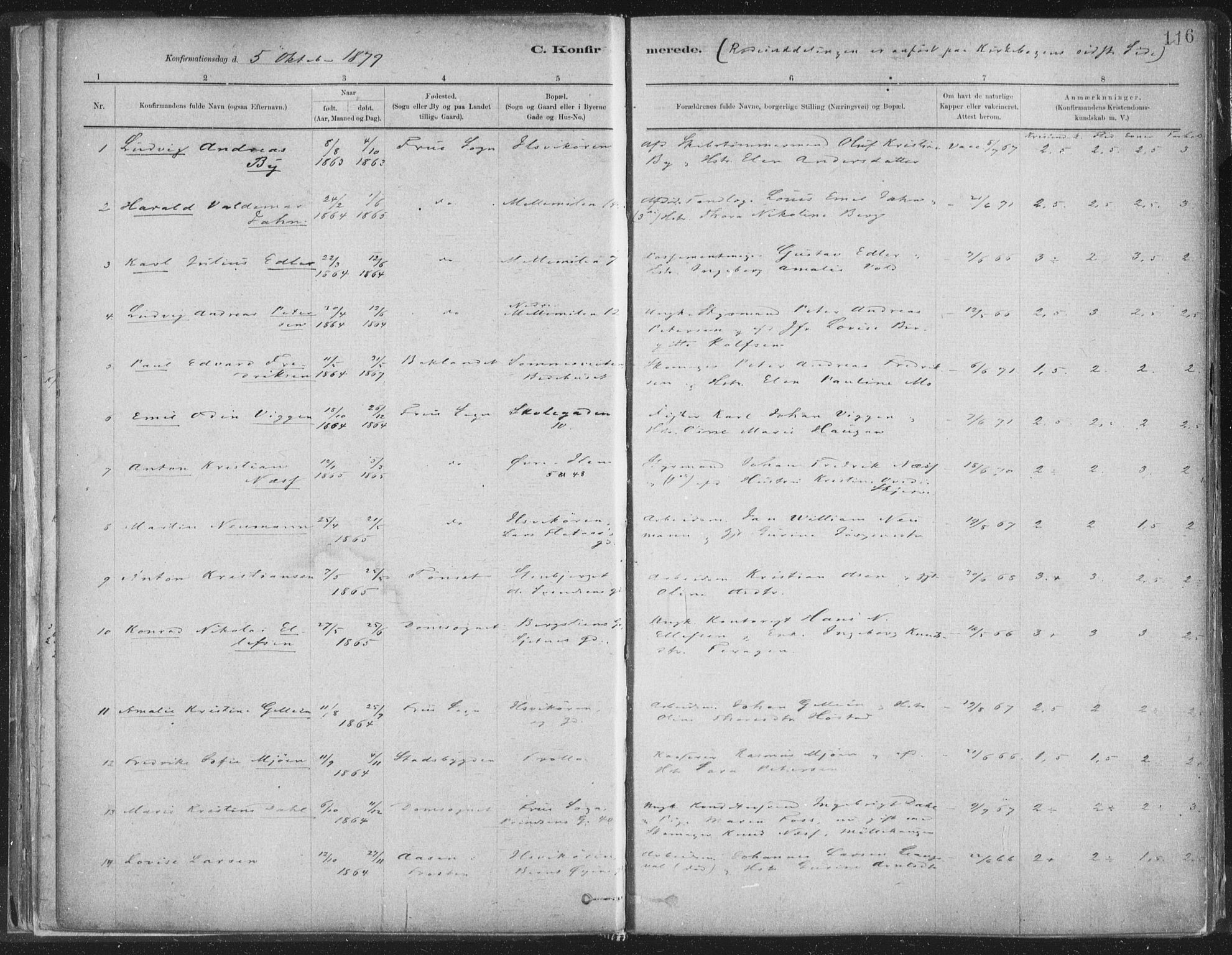 Ministerialprotokoller, klokkerbøker og fødselsregistre - Sør-Trøndelag, SAT/A-1456/603/L0162: Parish register (official) no. 603A01, 1879-1895, p. 116
