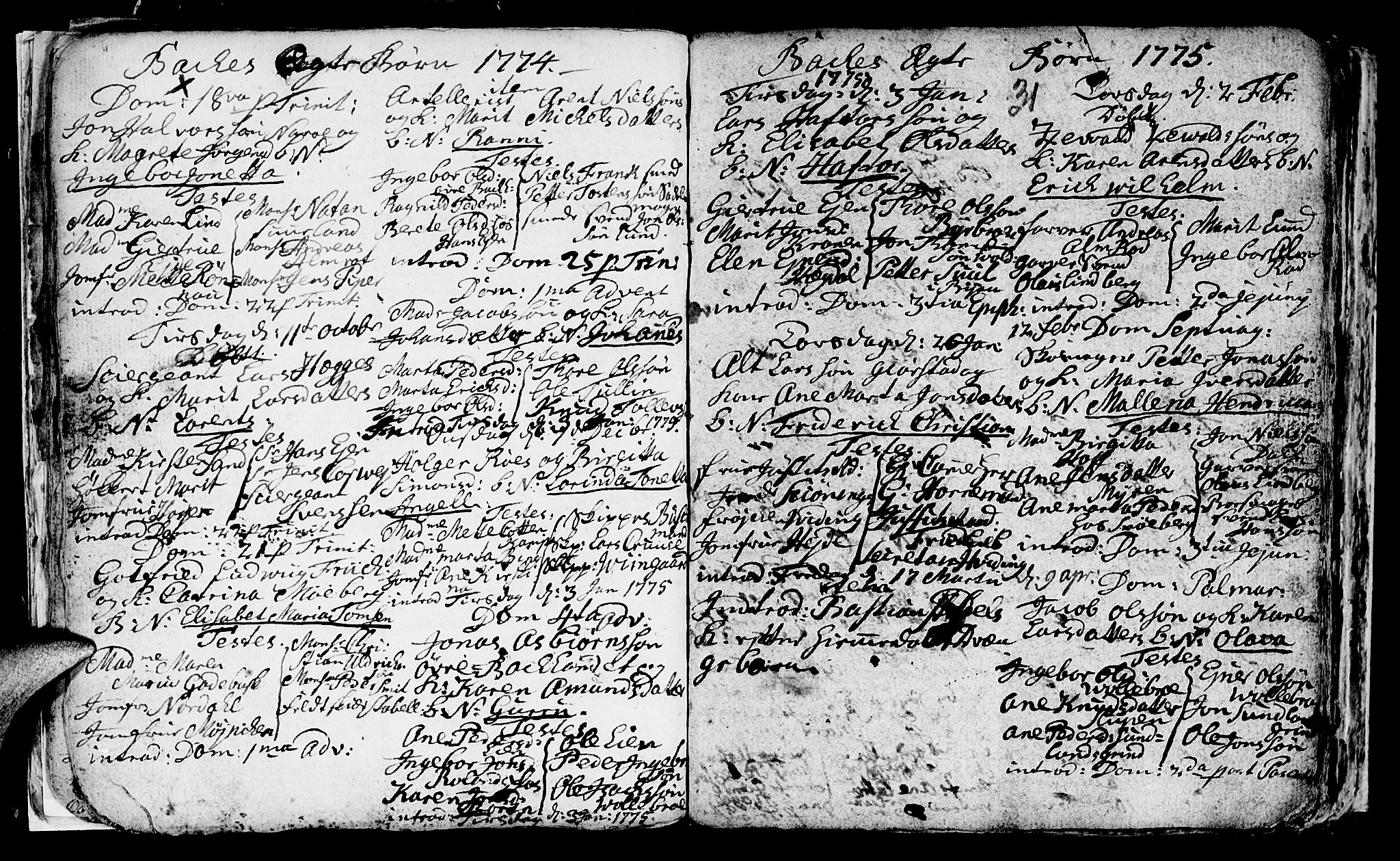 Ministerialprotokoller, klokkerbøker og fødselsregistre - Sør-Trøndelag, SAT/A-1456/604/L0218: Parish register (copy) no. 604C01, 1754-1819, p. 31