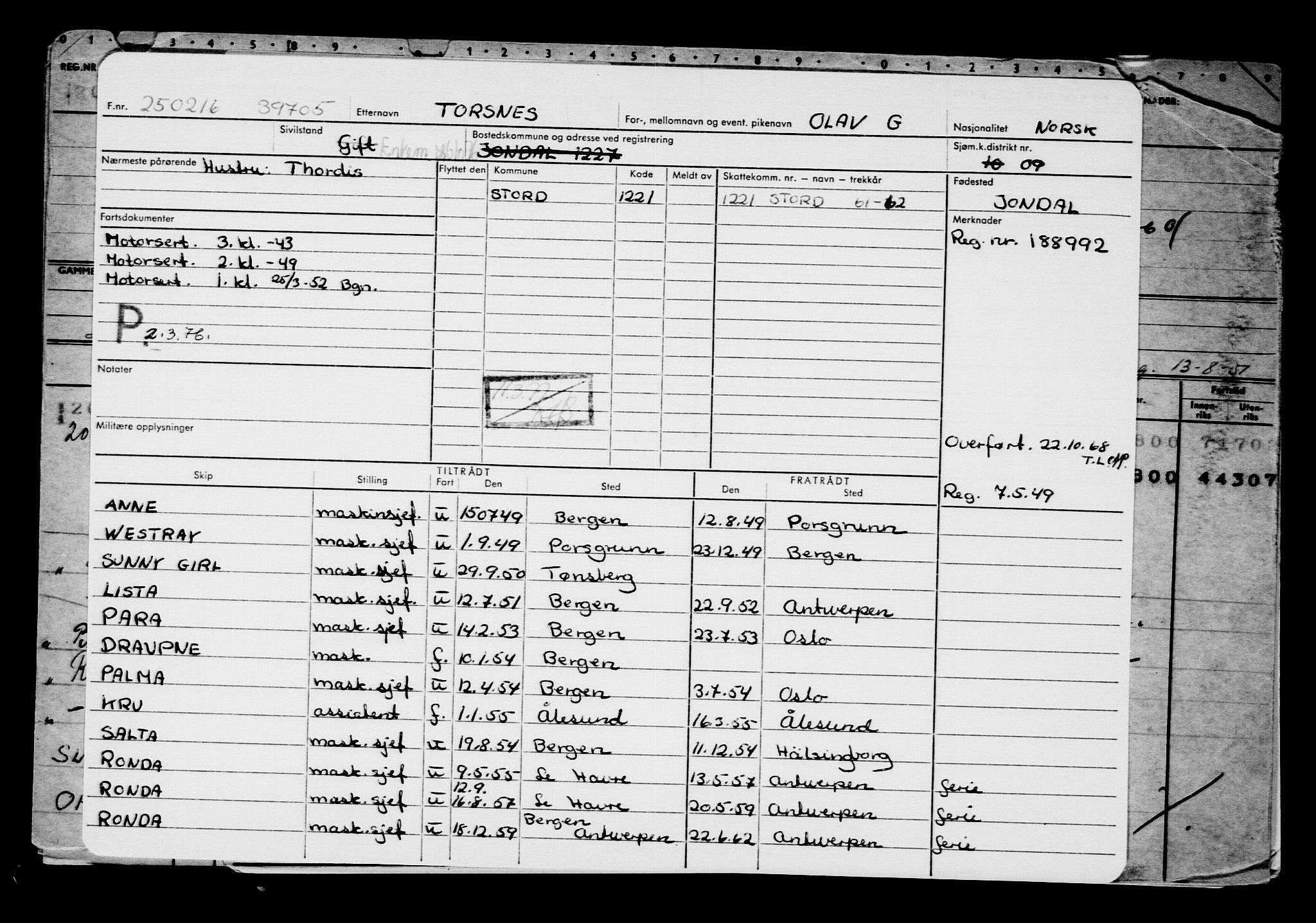 Direktoratet for sjømenn, AV/RA-S-3545/G/Gb/L0137: Hovedkort, 1916, p. 109