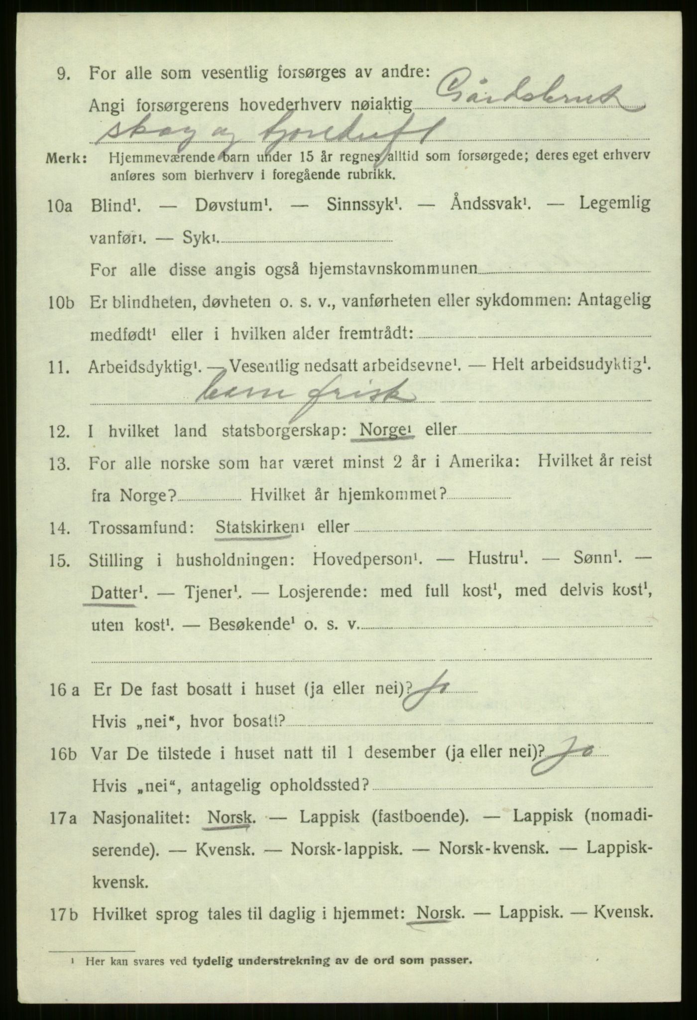 SATØ, 1920 census for Nordreisa, 1920, p. 2712