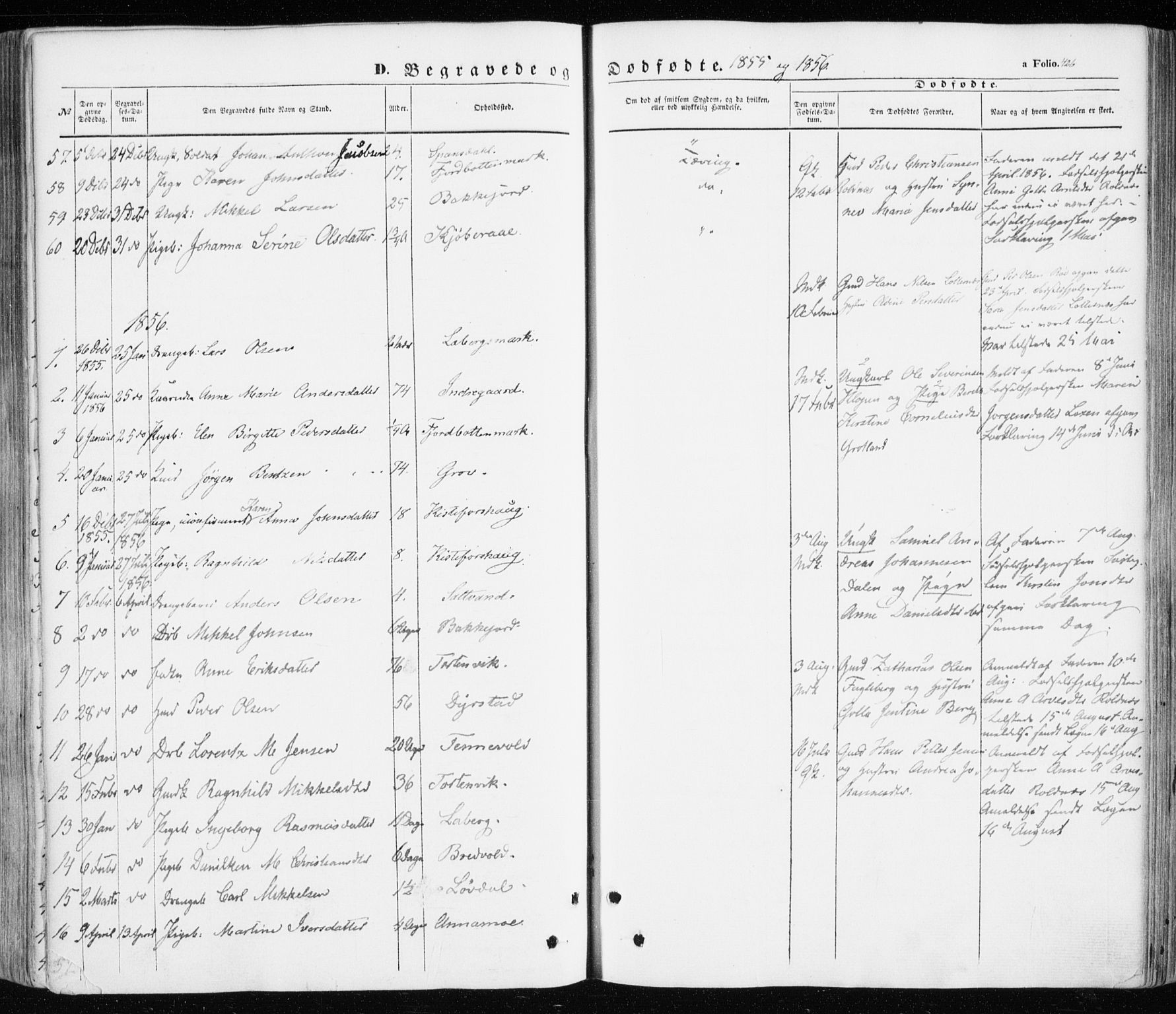Ibestad sokneprestembete, SATØ/S-0077/H/Ha/Haa/L0008kirke: Parish register (official) no. 8, 1850-1859, p. 426
