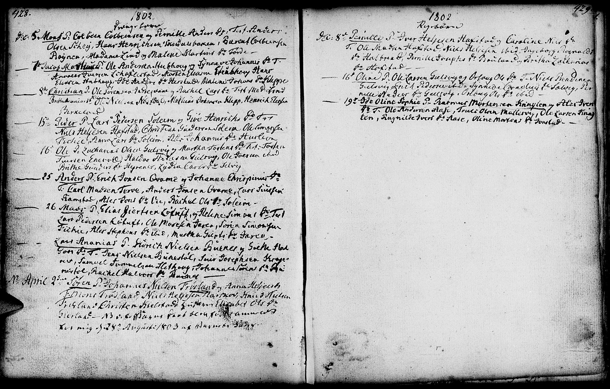 Førde sokneprestembete, SAB/A-79901/H/Haa/Haaa/L0004: Parish register (official) no. A 4, 1781-1803, p. 428-429