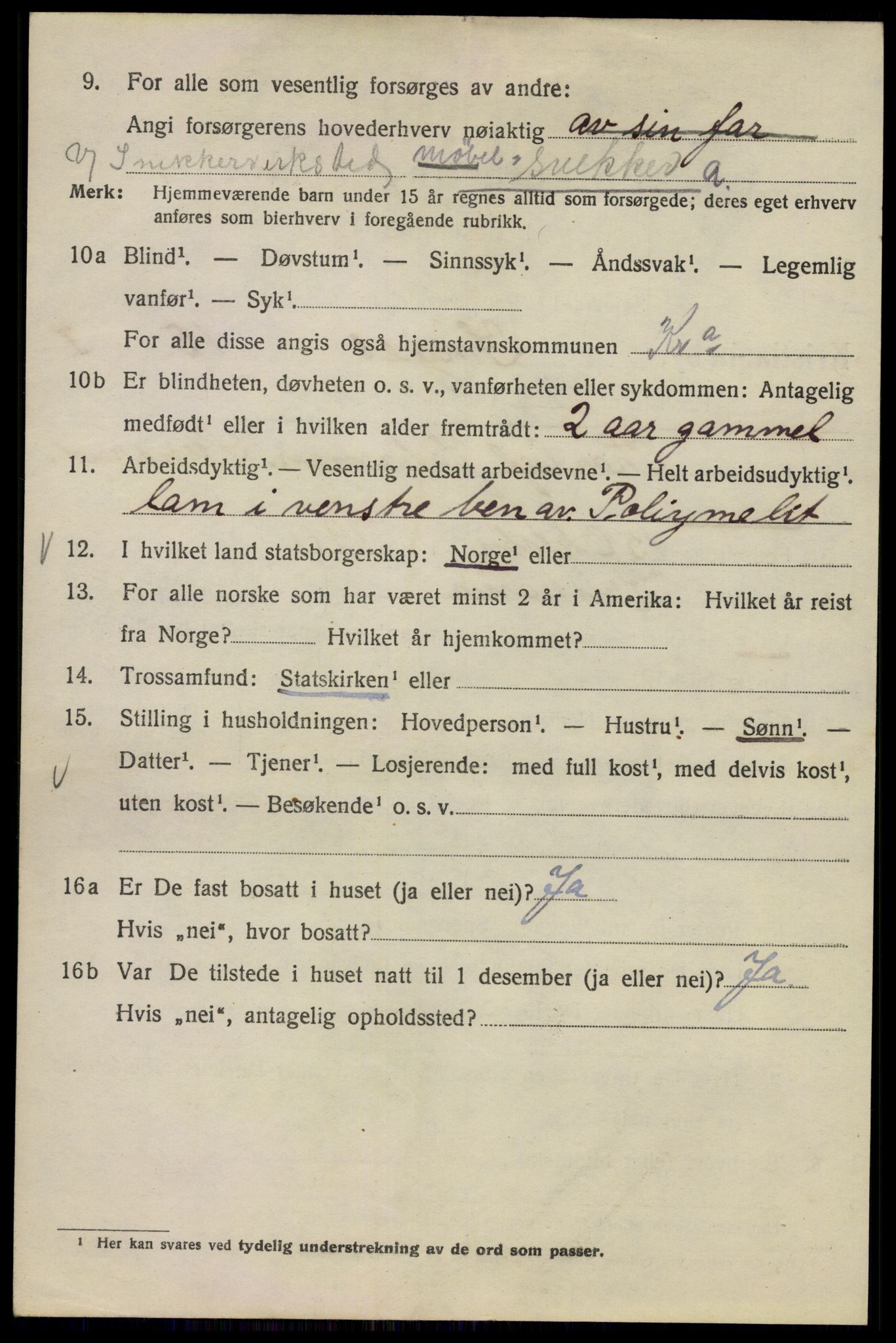 SAO, 1920 census for Kristiania, 1920, p. 310106