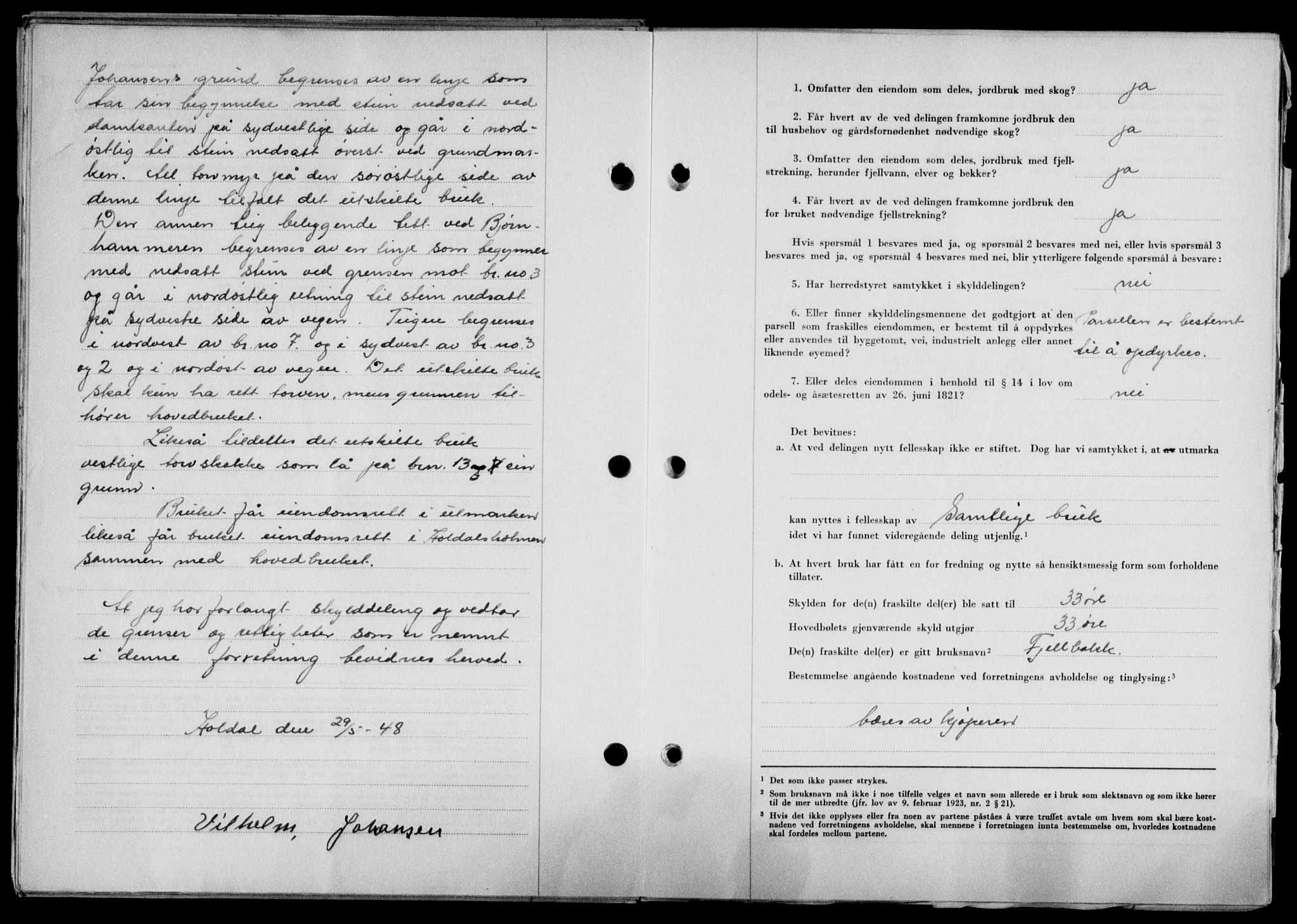 Lofoten sorenskriveri, SAT/A-0017/1/2/2C/L0018a: Mortgage book no. 18a, 1948-1948, Diary no: : 1508/1948