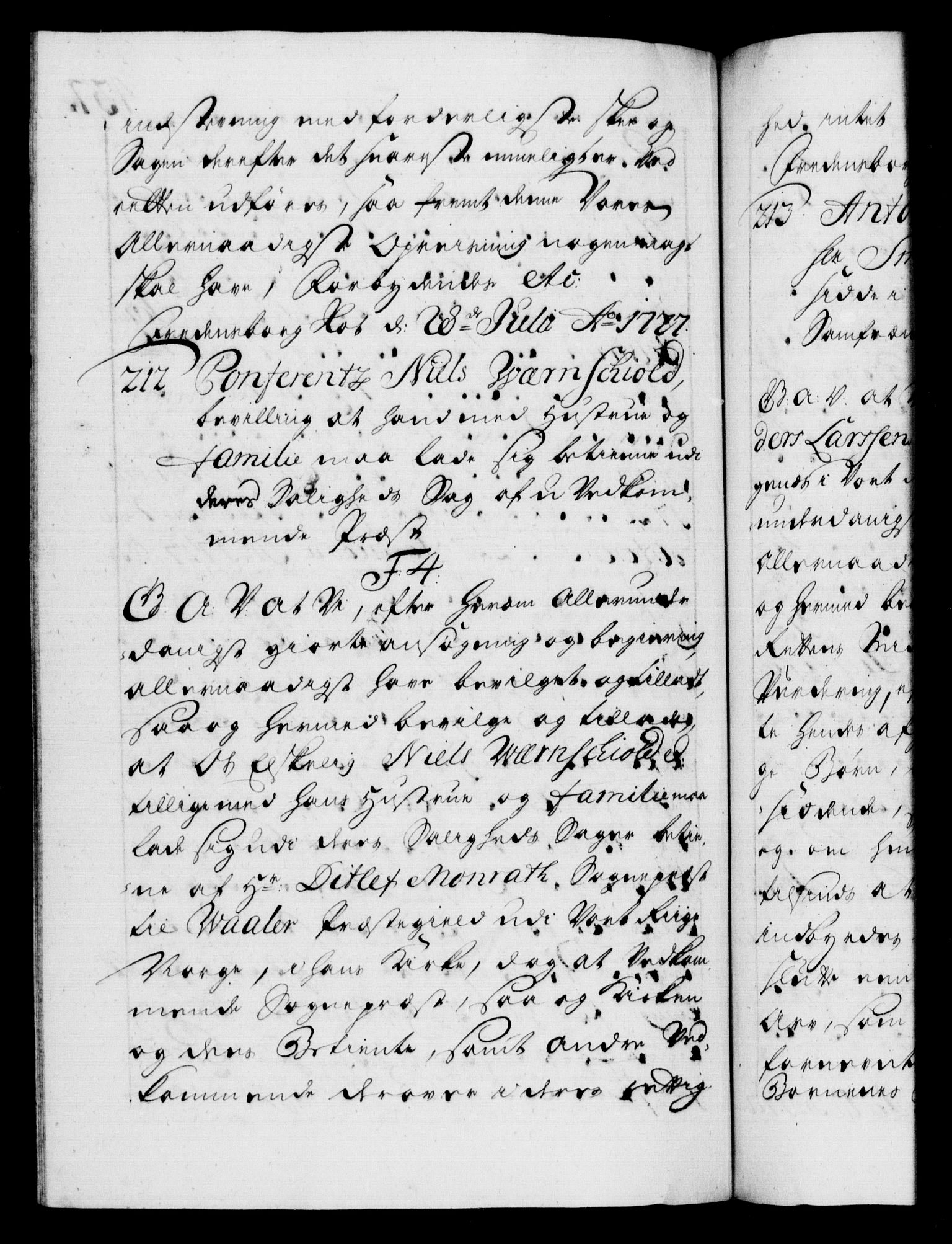 Danske Kanselli 1572-1799, AV/RA-EA-3023/F/Fc/Fca/Fcaa/L0025: Norske registre, 1726-1728, p. 437b