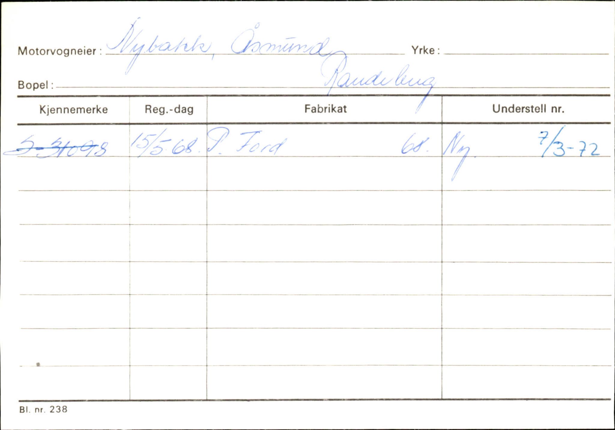 Statens vegvesen, Sogn og Fjordane vegkontor, SAB/A-5301/4/F/L0144: Registerkort Vågsøy A-R, 1945-1975, p. 2108