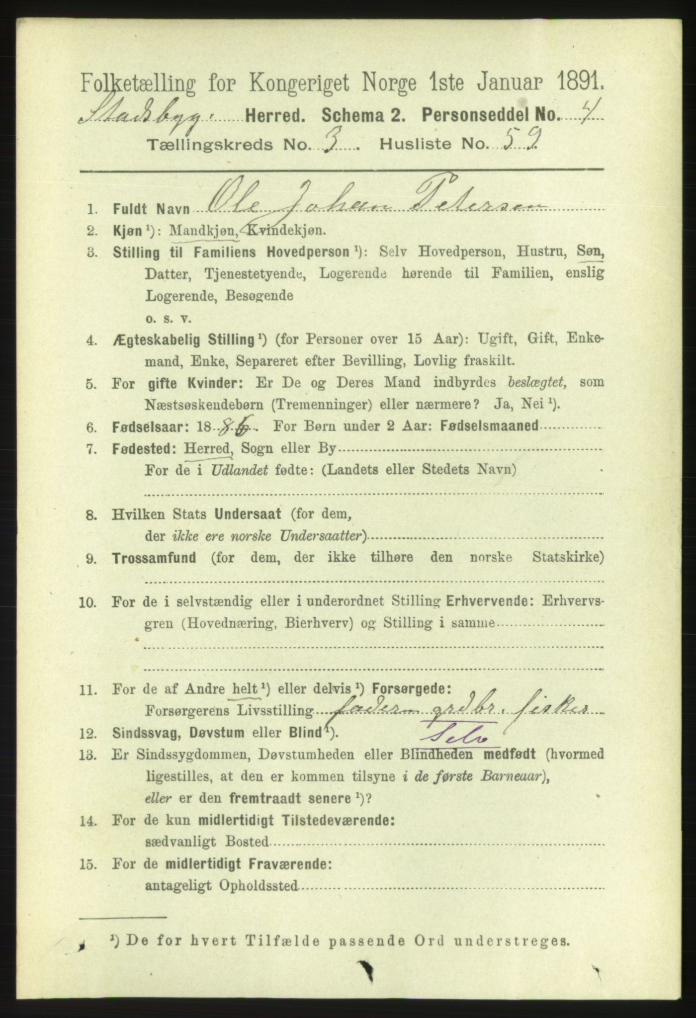 RA, 1891 census for 1625 Stadsbygd, 1891, p. 1742