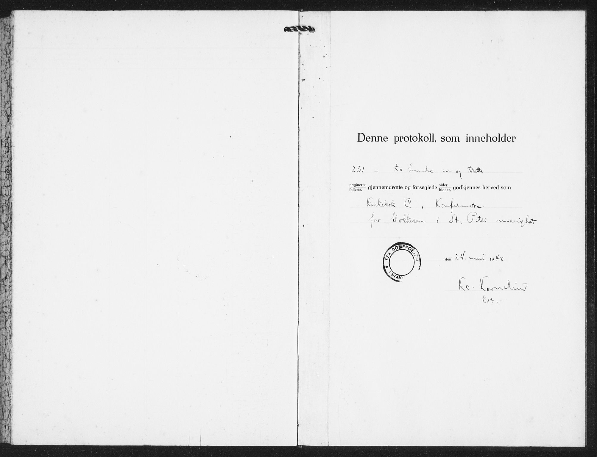 St. Petri sokneprestkontor, SAST/A-101813/001/30/30BB/L0014: Parish register (copy) no. B 14, 1940-1943