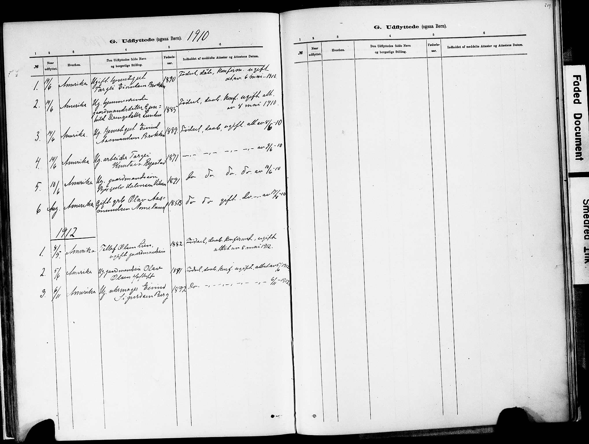 Valle sokneprestkontor, SAK/1111-0044/F/Fa/Fac/L0009: Parish register (official) no. A 9, 1882-1913, p. 259