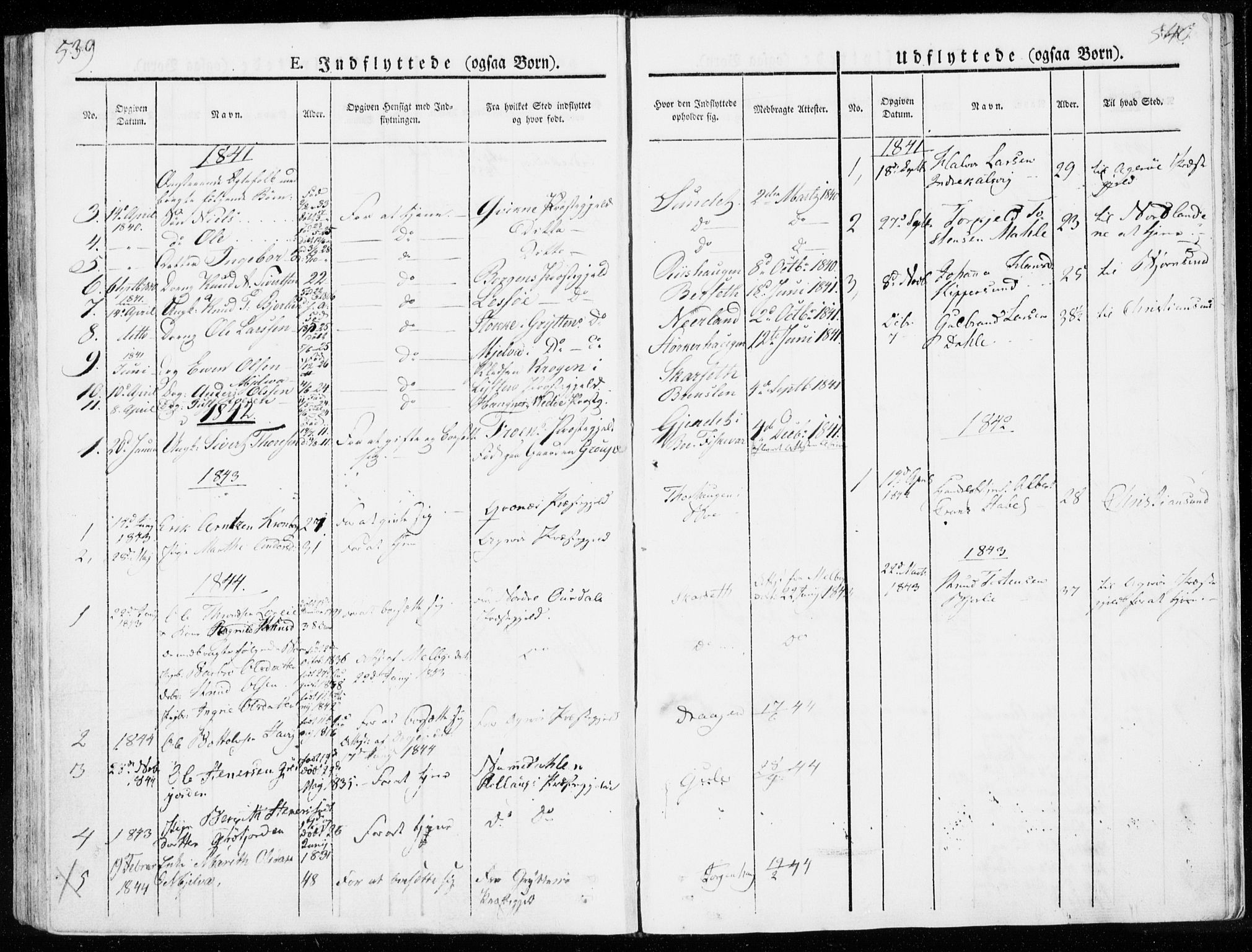 Ministerialprotokoller, klokkerbøker og fødselsregistre - Møre og Romsdal, AV/SAT-A-1454/566/L0766: Parish register (official) no. 566A05, 1842-1851, p. 539-540