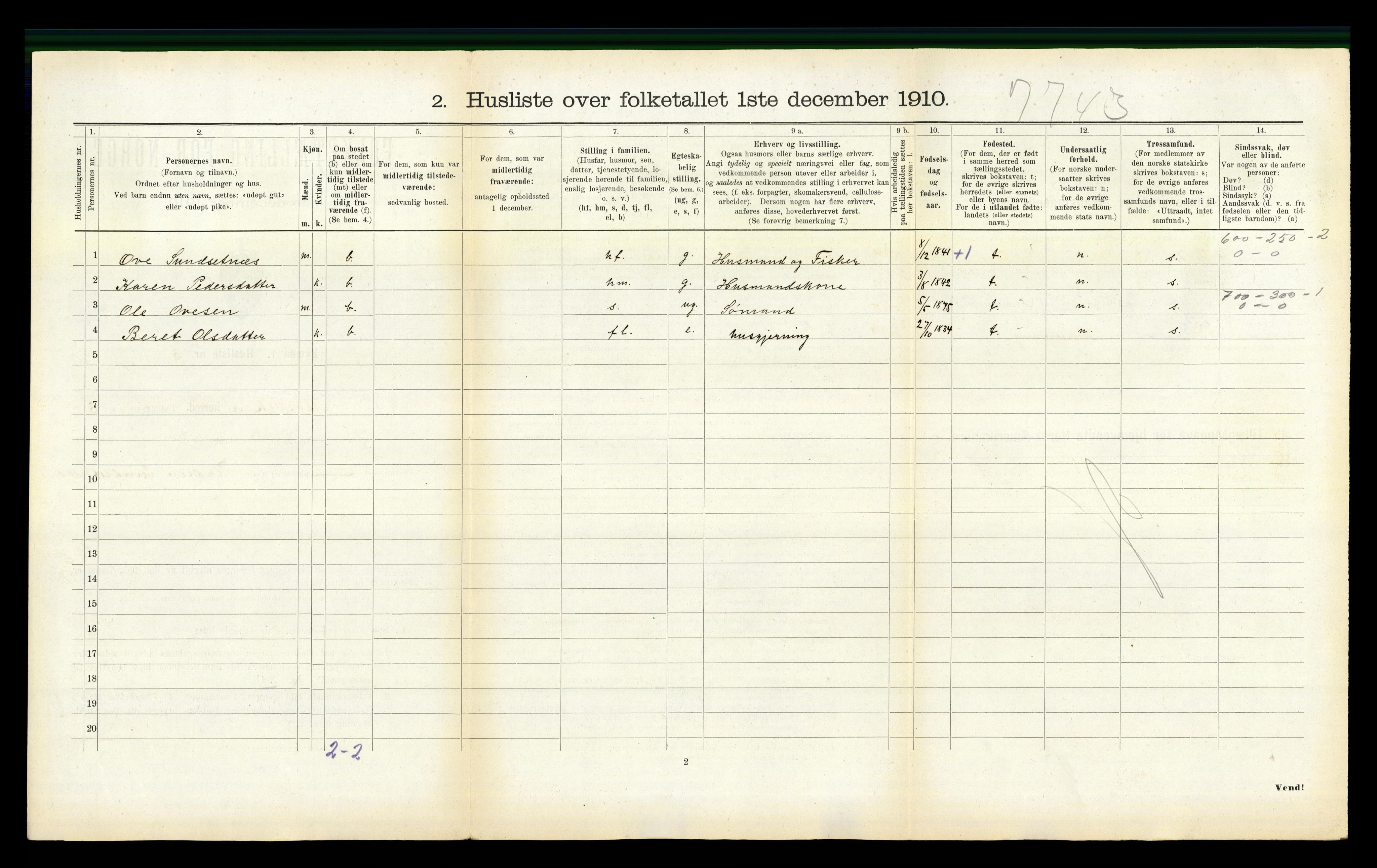 RA, 1910 census for Mosvik, 1910, p. 137