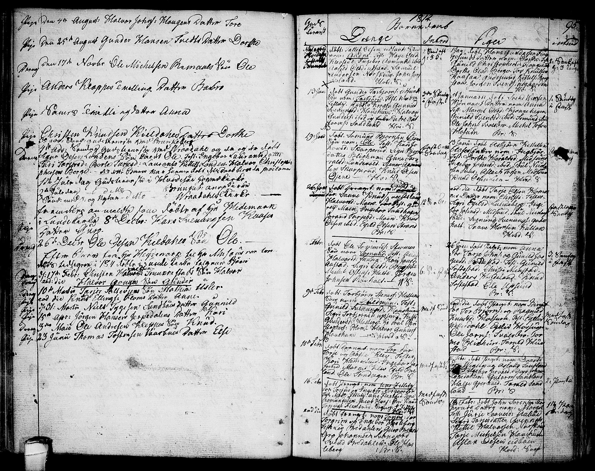 Kviteseid kirkebøker, SAKO/A-276/F/Fa/L0004: Parish register (official) no. I 4, 1800-1814, p. 95