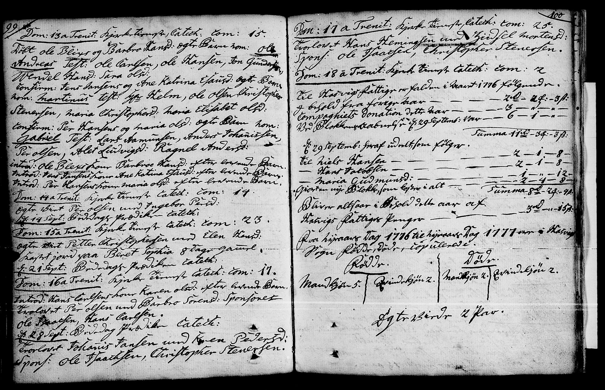 Loppa sokneprestkontor, SATØ/S-1339/H/Ha/L0001kirke: Parish register (official) no. 1 /2, 1753-1784, p. 99-100