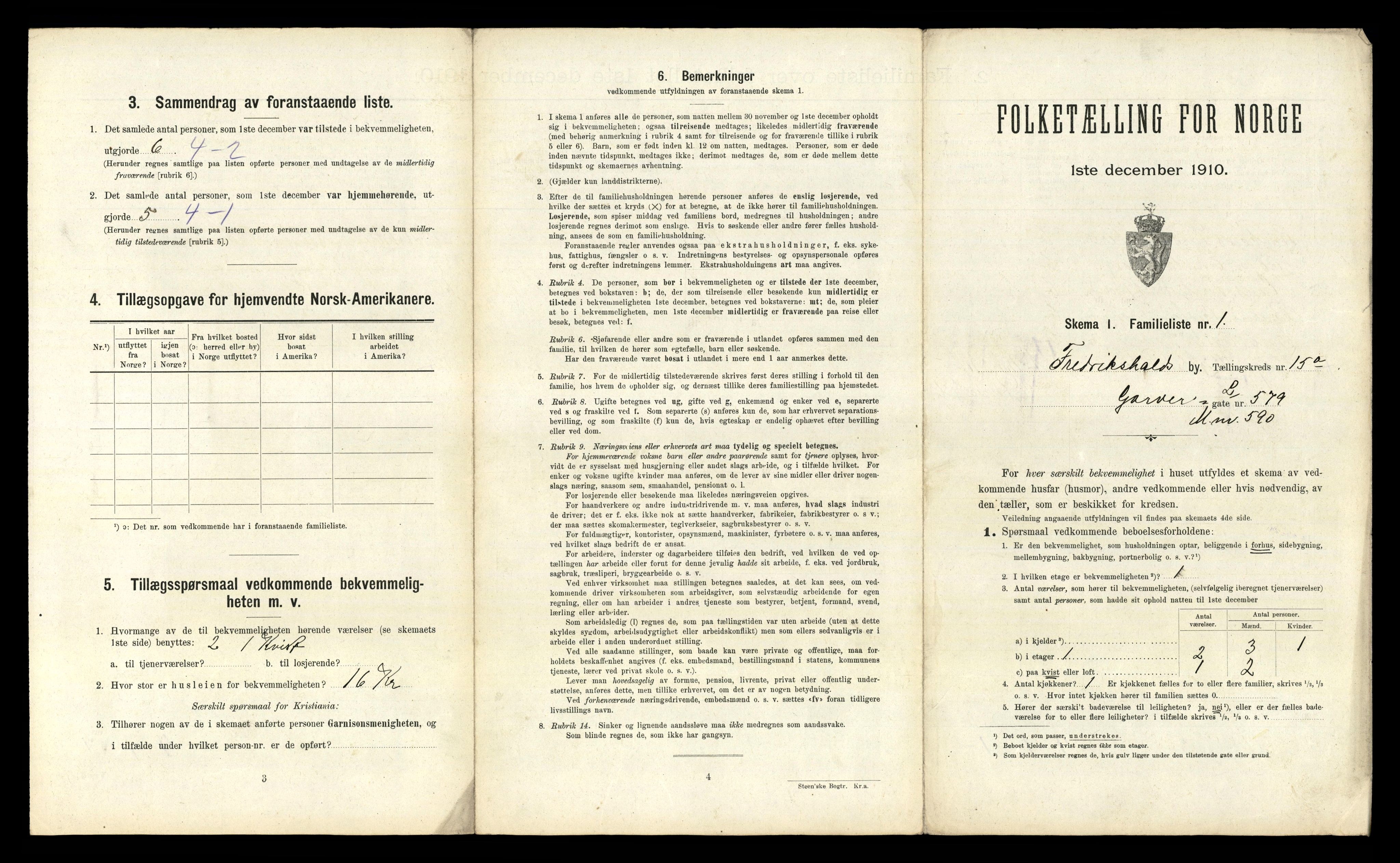 RA, 1910 census for Fredrikshald, 1910, p. 4898