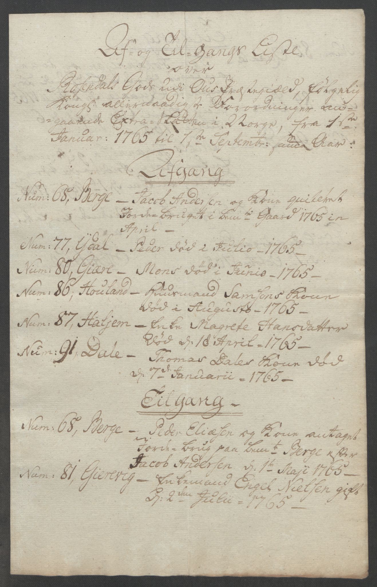 Rentekammeret inntil 1814, Reviderte regnskaper, Fogderegnskap, AV/RA-EA-4092/R49/L3157: Ekstraskatten Rosendal Baroni, 1762-1772, p. 131