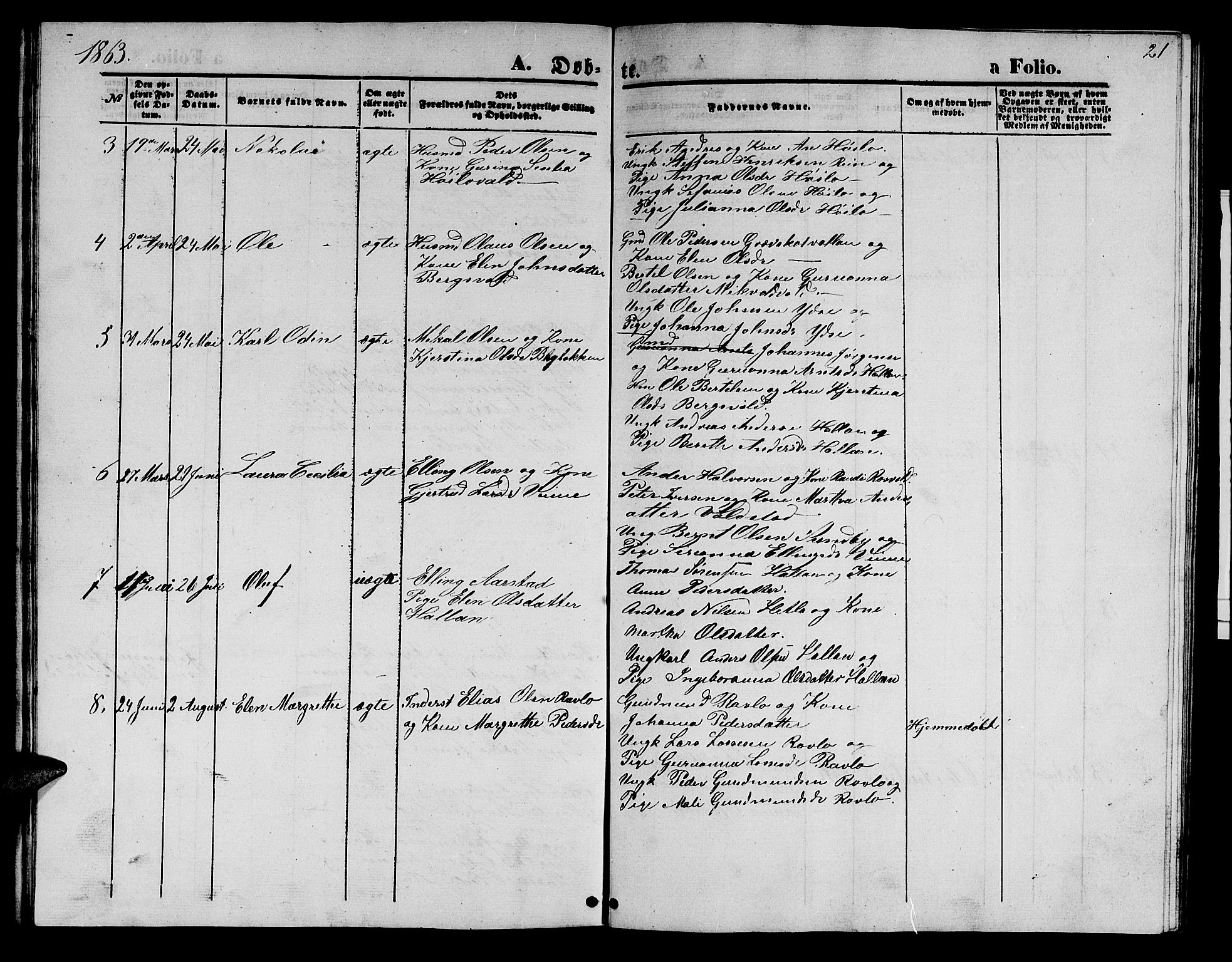 Ministerialprotokoller, klokkerbøker og fødselsregistre - Nord-Trøndelag, SAT/A-1458/726/L0270: Parish register (copy) no. 726C01, 1858-1868, p. 21