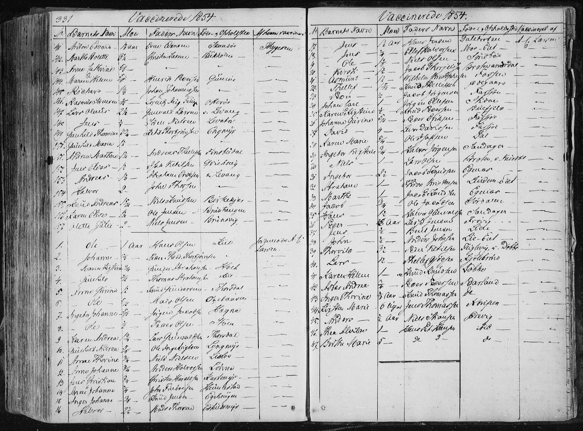 Sannidal kirkebøker, AV/SAKO-A-296/F/Fa/L0007: Parish register (official) no. 7, 1831-1854, p. 331