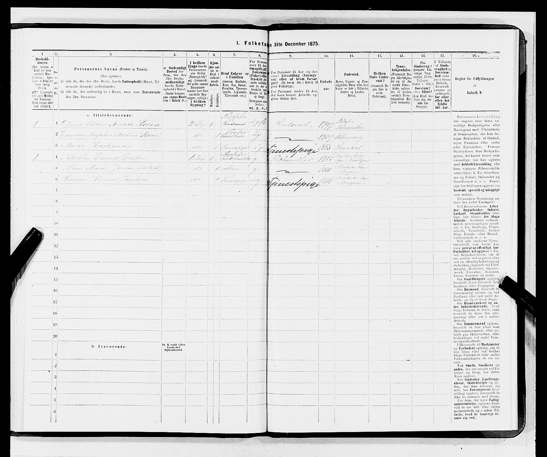 SAB, 1875 census for 1301 Bergen, 1875, p. 3284